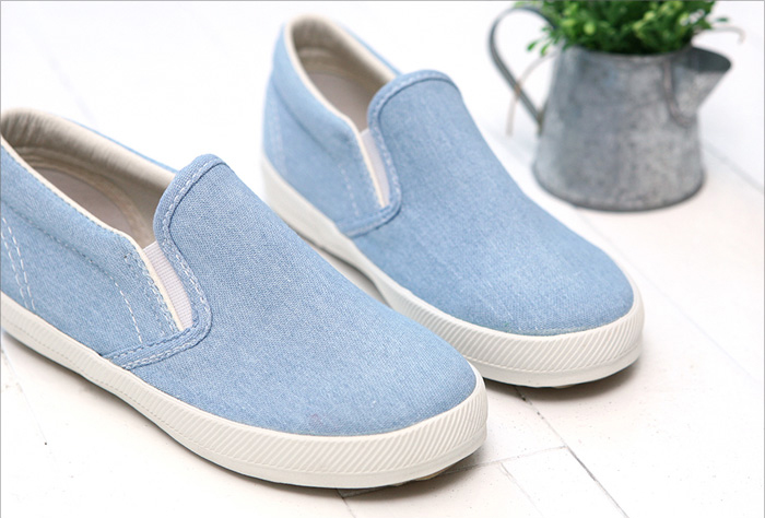 denim slip on sneakers