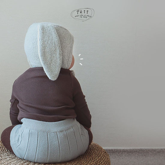 Bebe Lapang Handmade Rabbit Knit Hat Kkami