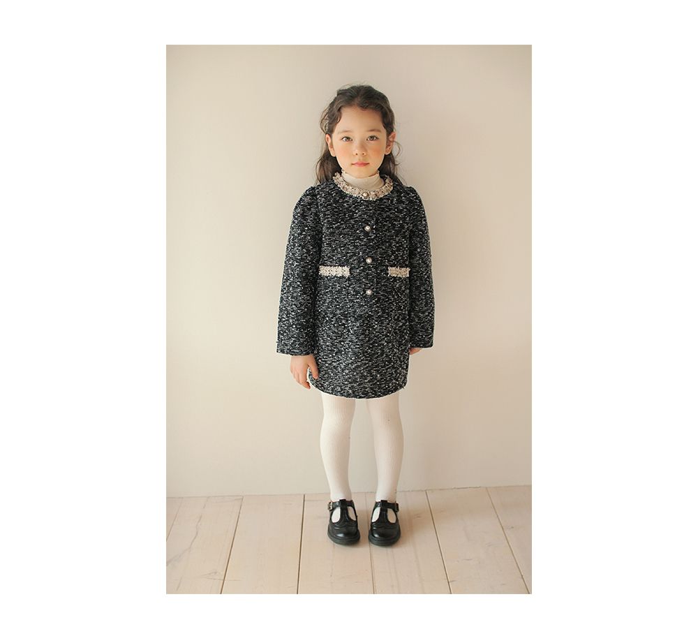 AMBER - Korean Children Fashion - #Kfashion4kids - Roa Tweed Set-up