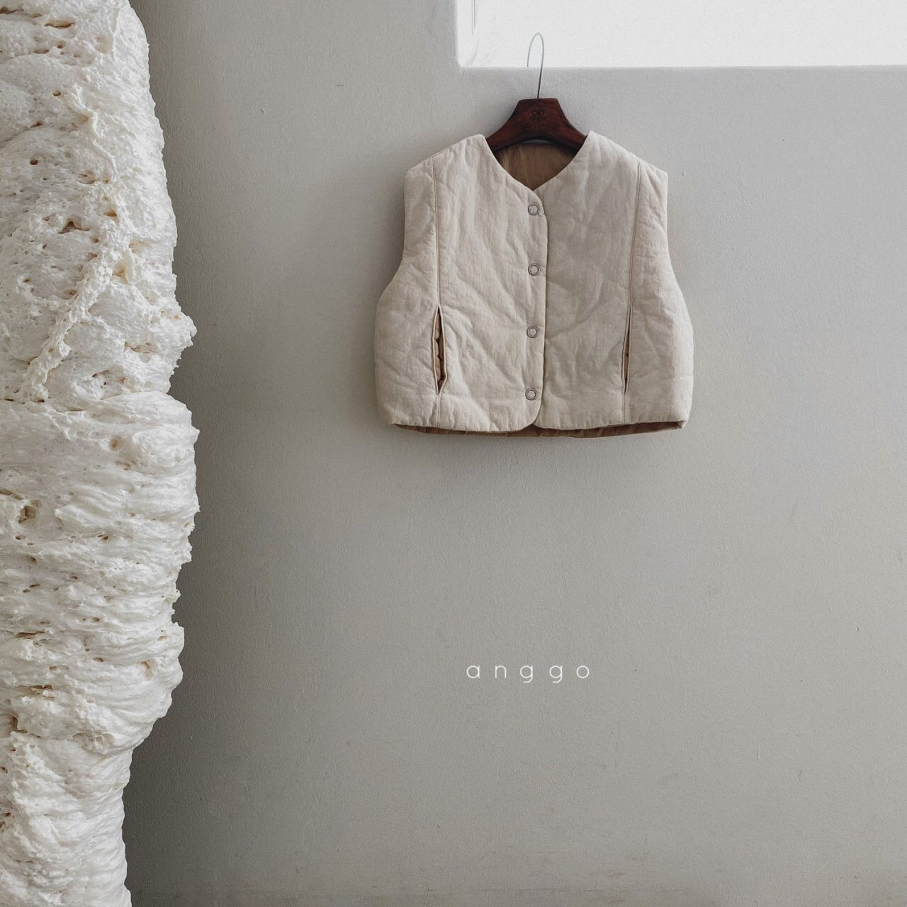 ANGGO - Korean Children Fashion - #Kfashion4kids - Cheese Form Reversible Vest - 2