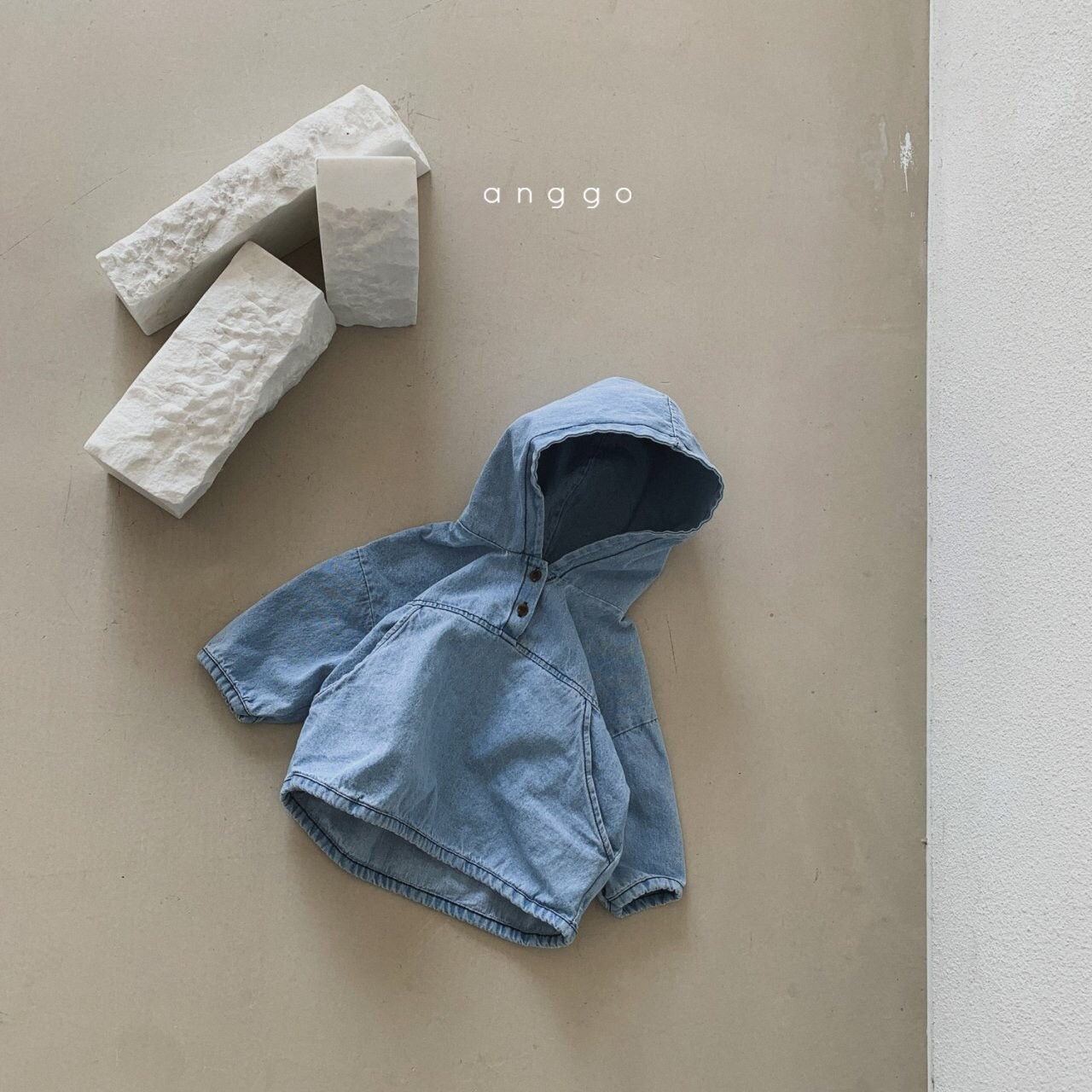 ANGGO - Korean Children Fashion - #Kfashion4kids - Soda Denim Anorak - 2