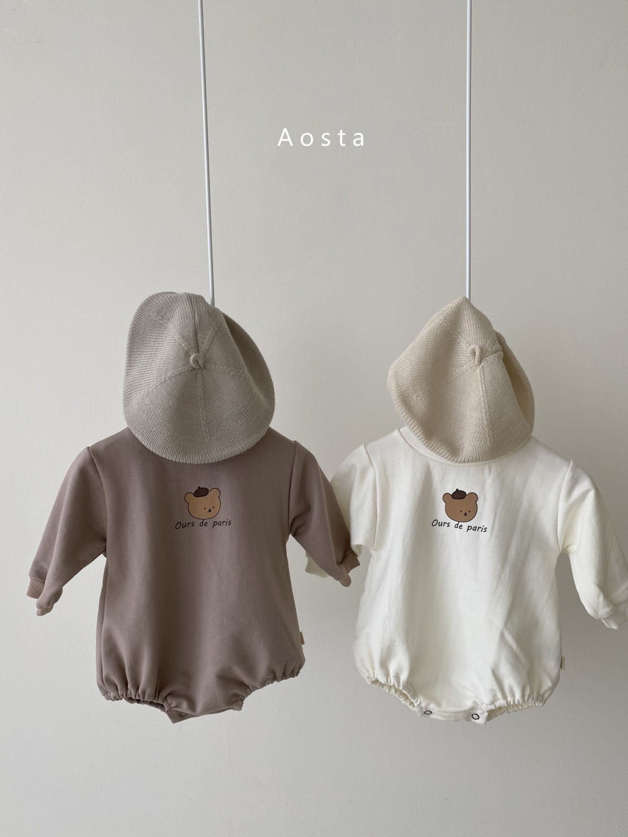 AOSTA - Korean Children Fashion - #Kfashion4kids - Parisien Bear Bodysuit