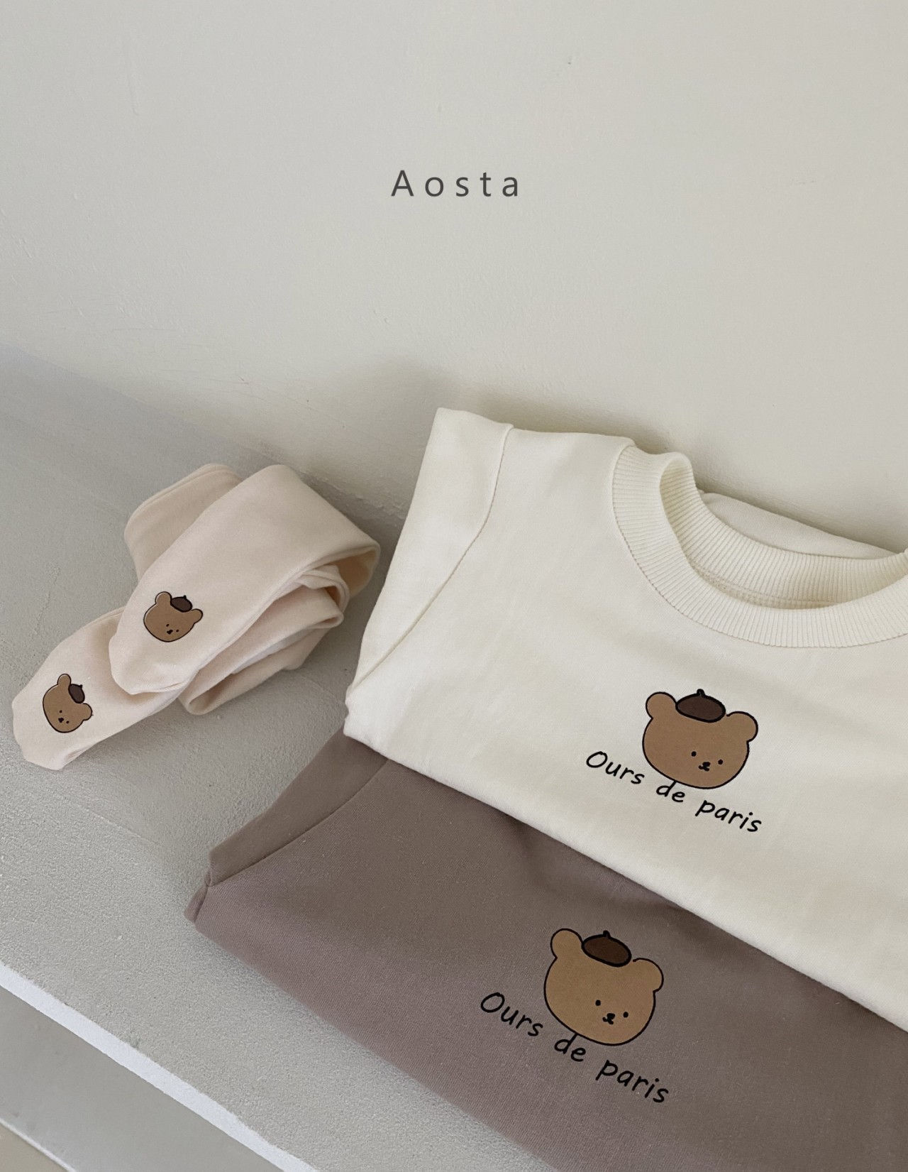 AOSTA - Korean Children Fashion - #Kfashion4kids - Parisien Bear Bodysuit - 5