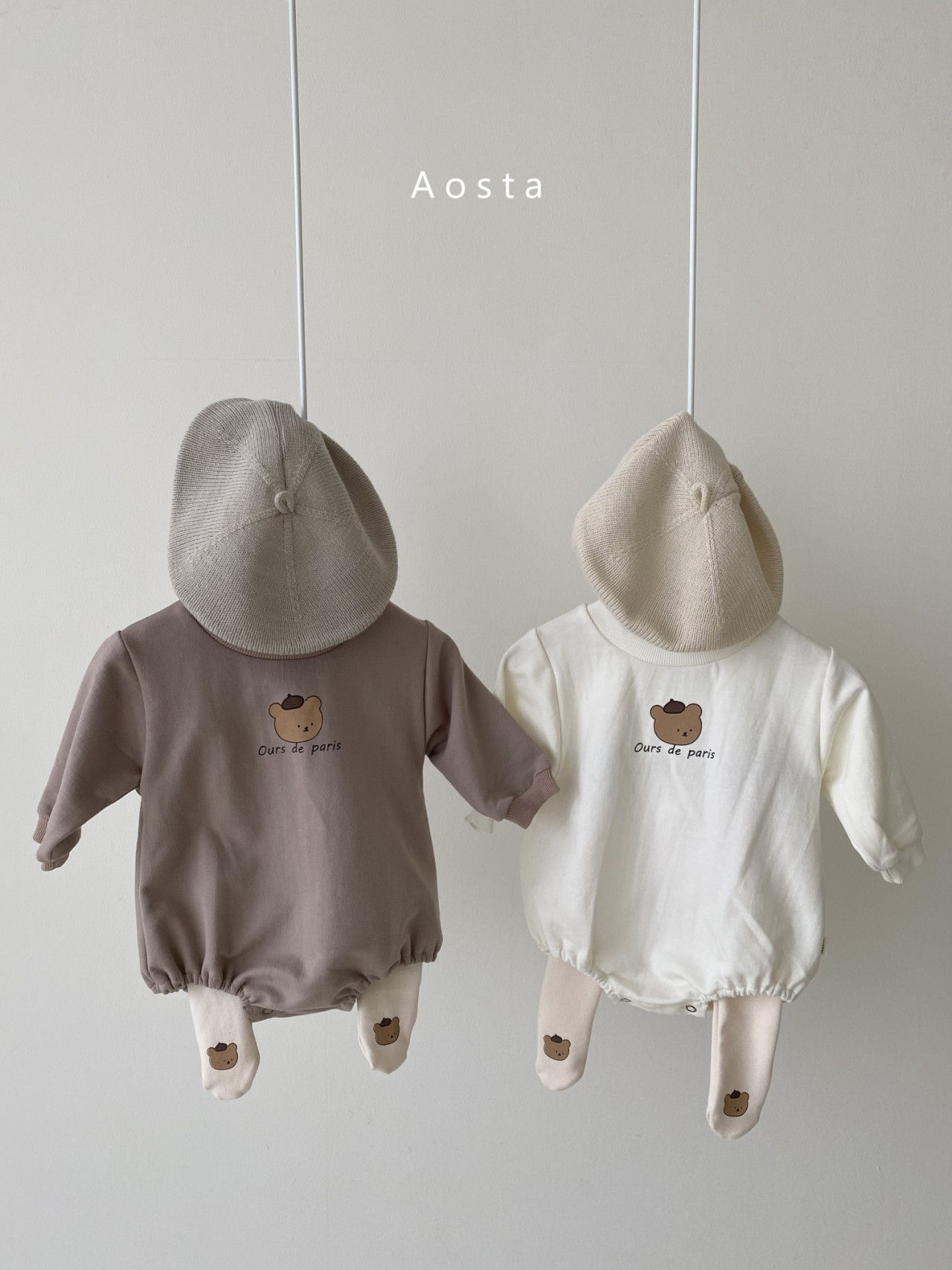 AOSTA - Korean Children Fashion - #Kfashion4kids - Parisien Bear Bodysuit - 6
