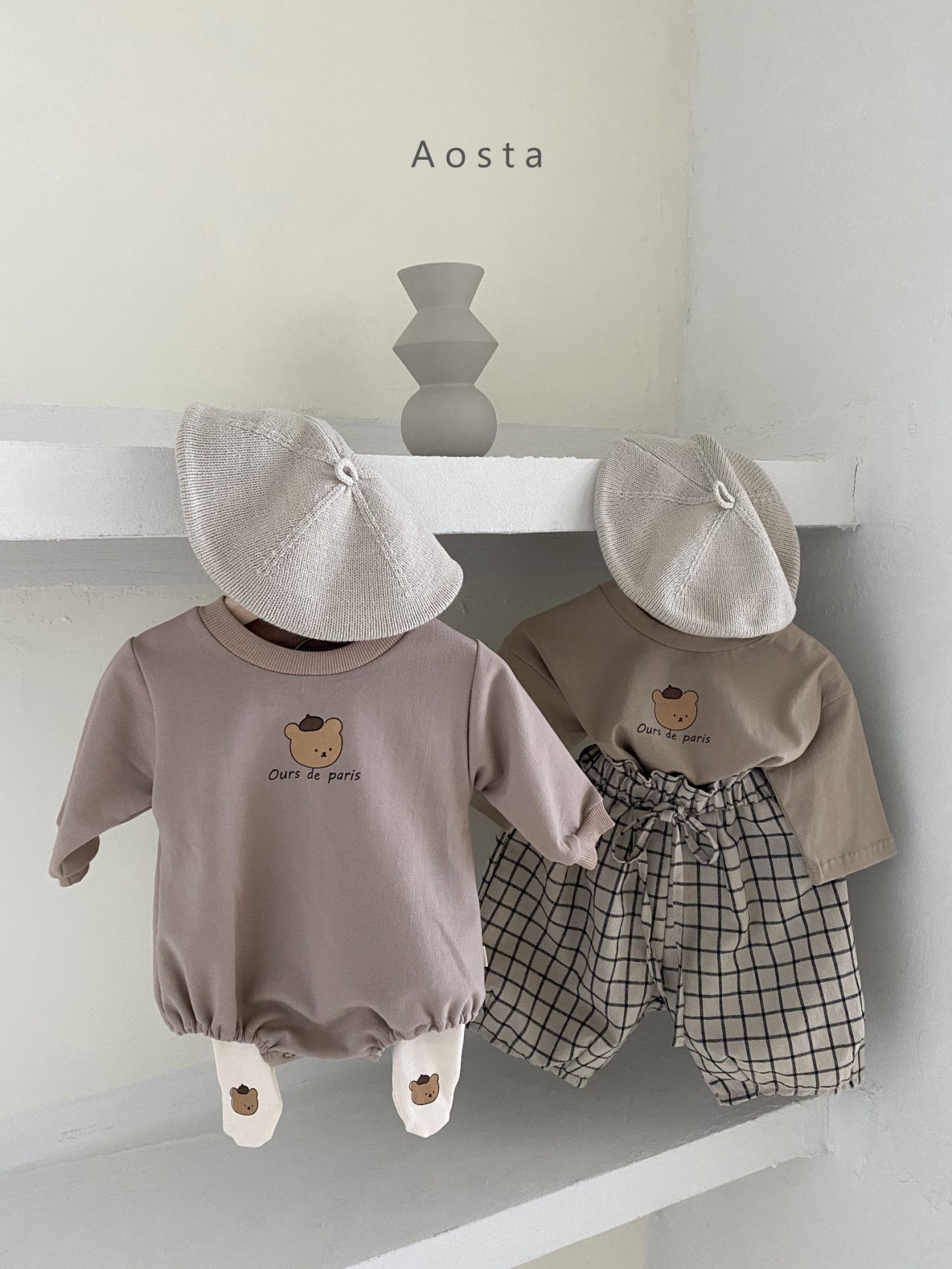 AOSTA - Korean Children Fashion - #Kfashion4kids - Parisien Bear Bodysuit - 8