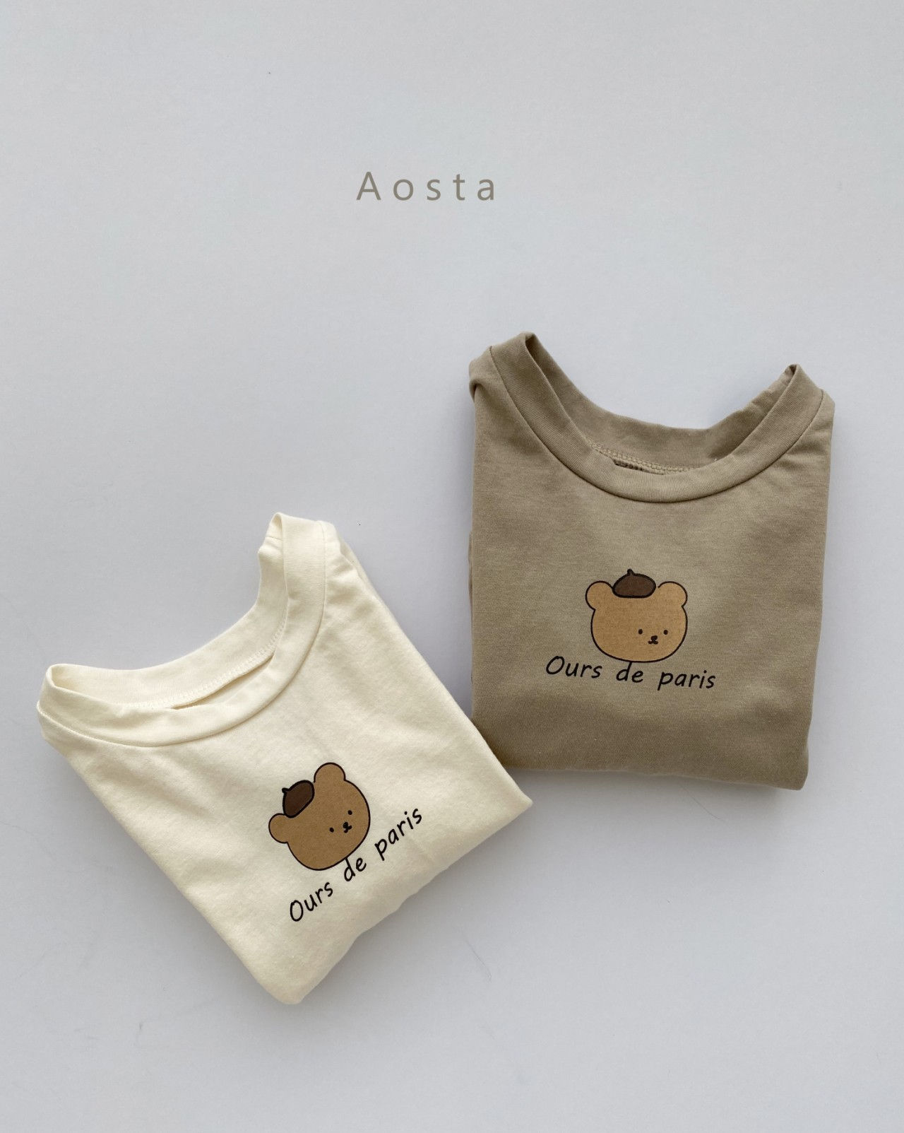 AOSTA - Korean Children Fashion - #Kfashion4kids - Parisien Bear Tee - 2
