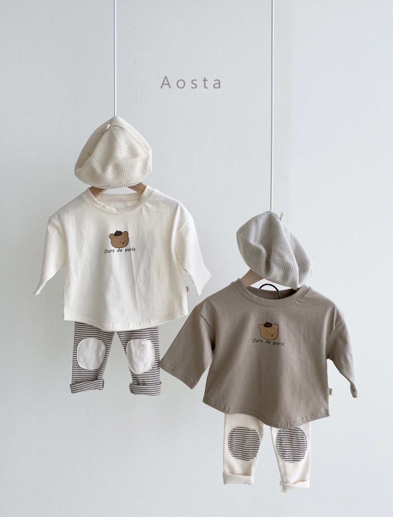 AOSTA - Korean Children Fashion - #Kfashion4kids - Parisien Bear Tee - 4