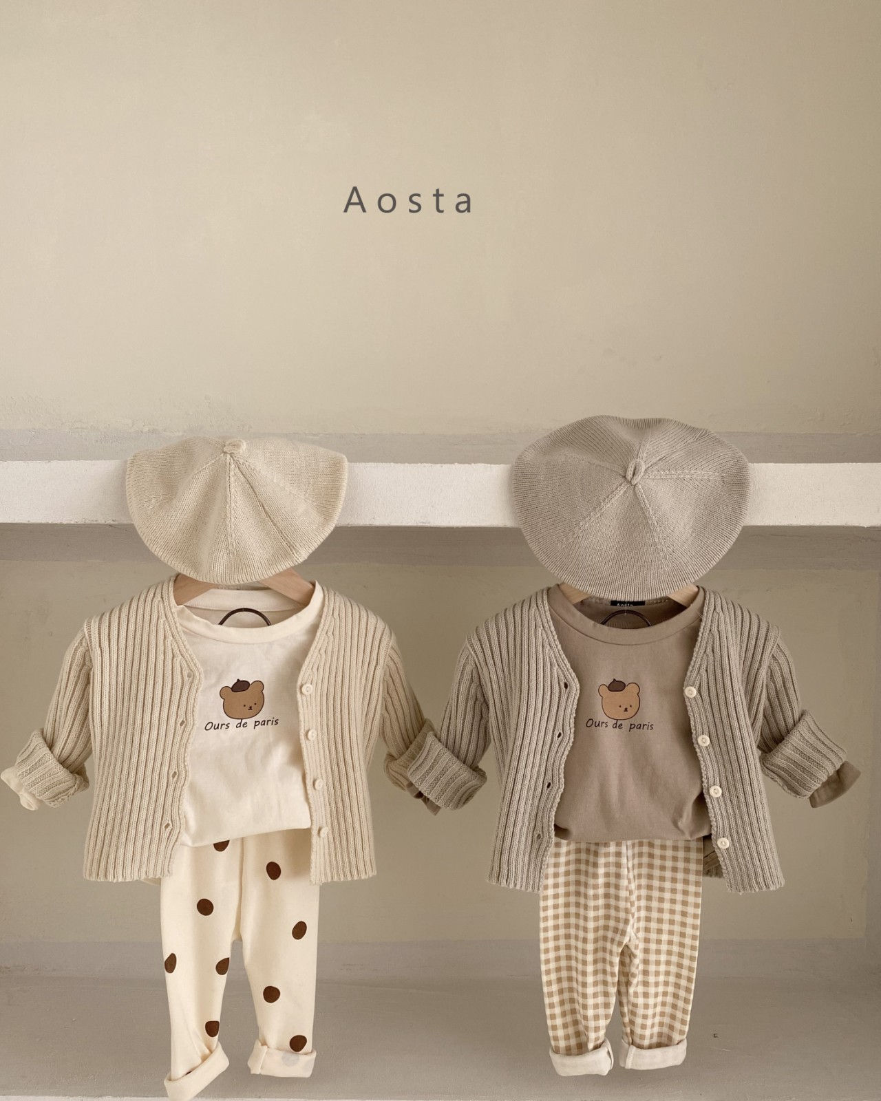 AOSTA - Korean Children Fashion - #Kfashion4kids - Parisien Bear Tee - 6