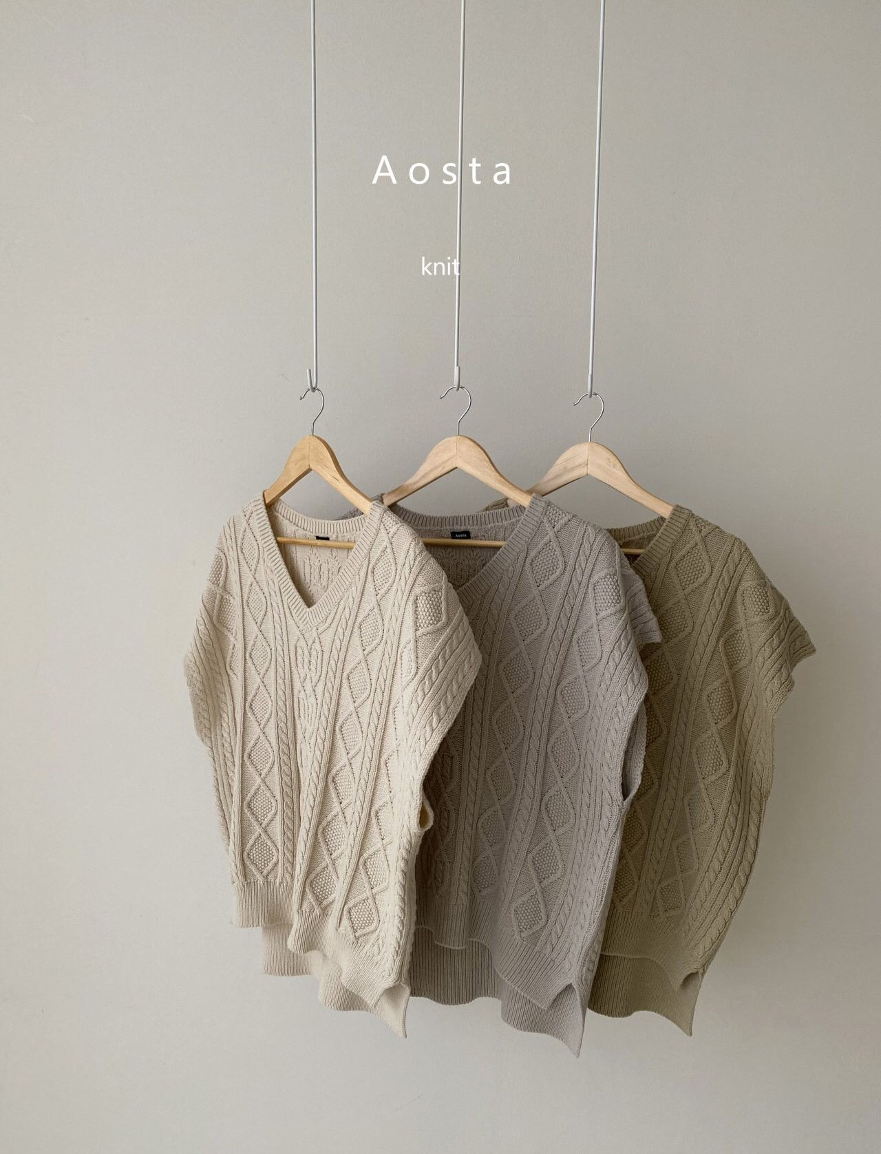 AOSTA - Korean Children Fashion - #Kfashion4kids - Mom Tweed Knit Vest