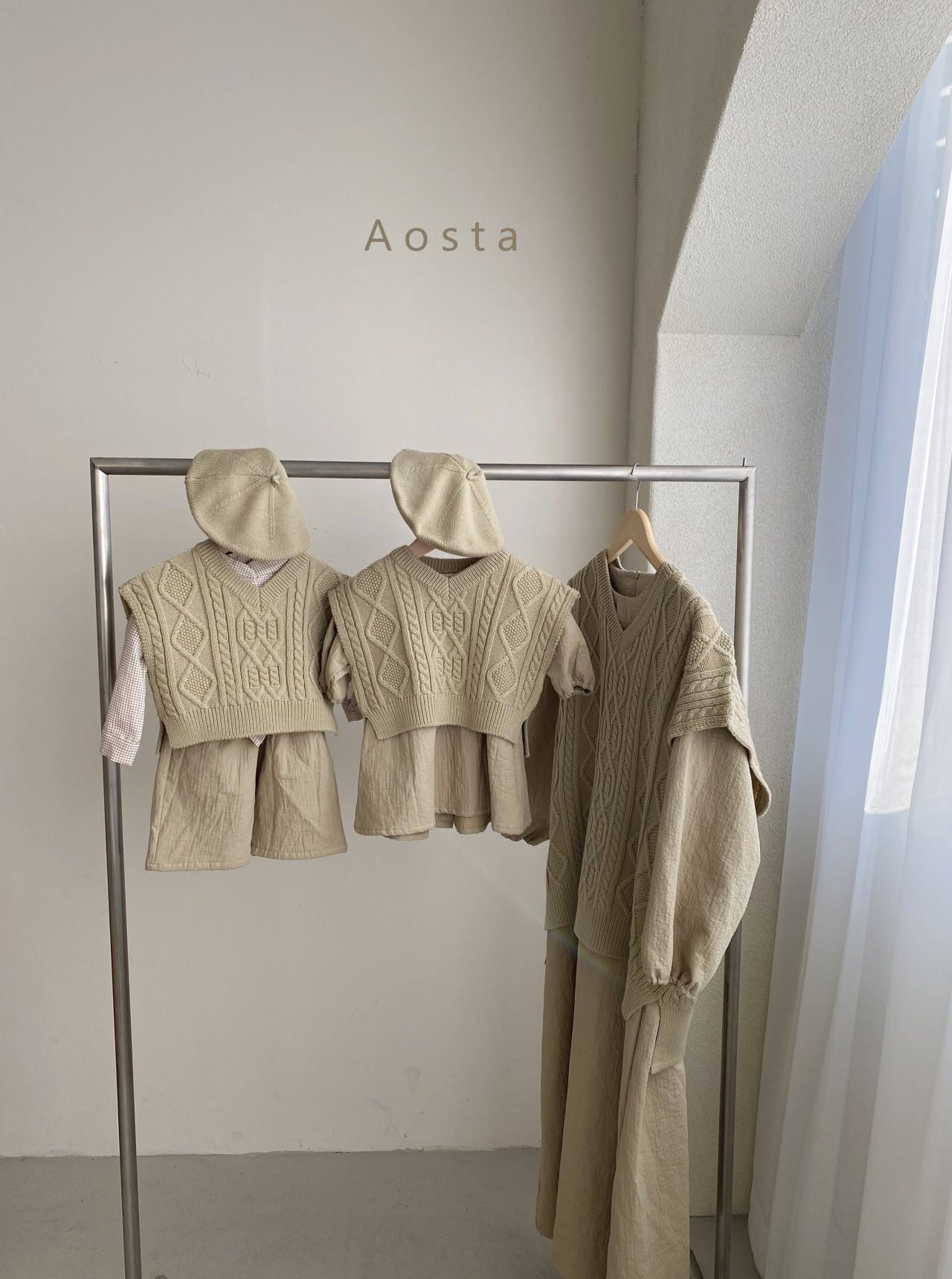 AOSTA - Korean Children Fashion - #Kfashion4kids - Mom Tweed Knit Vest - 10