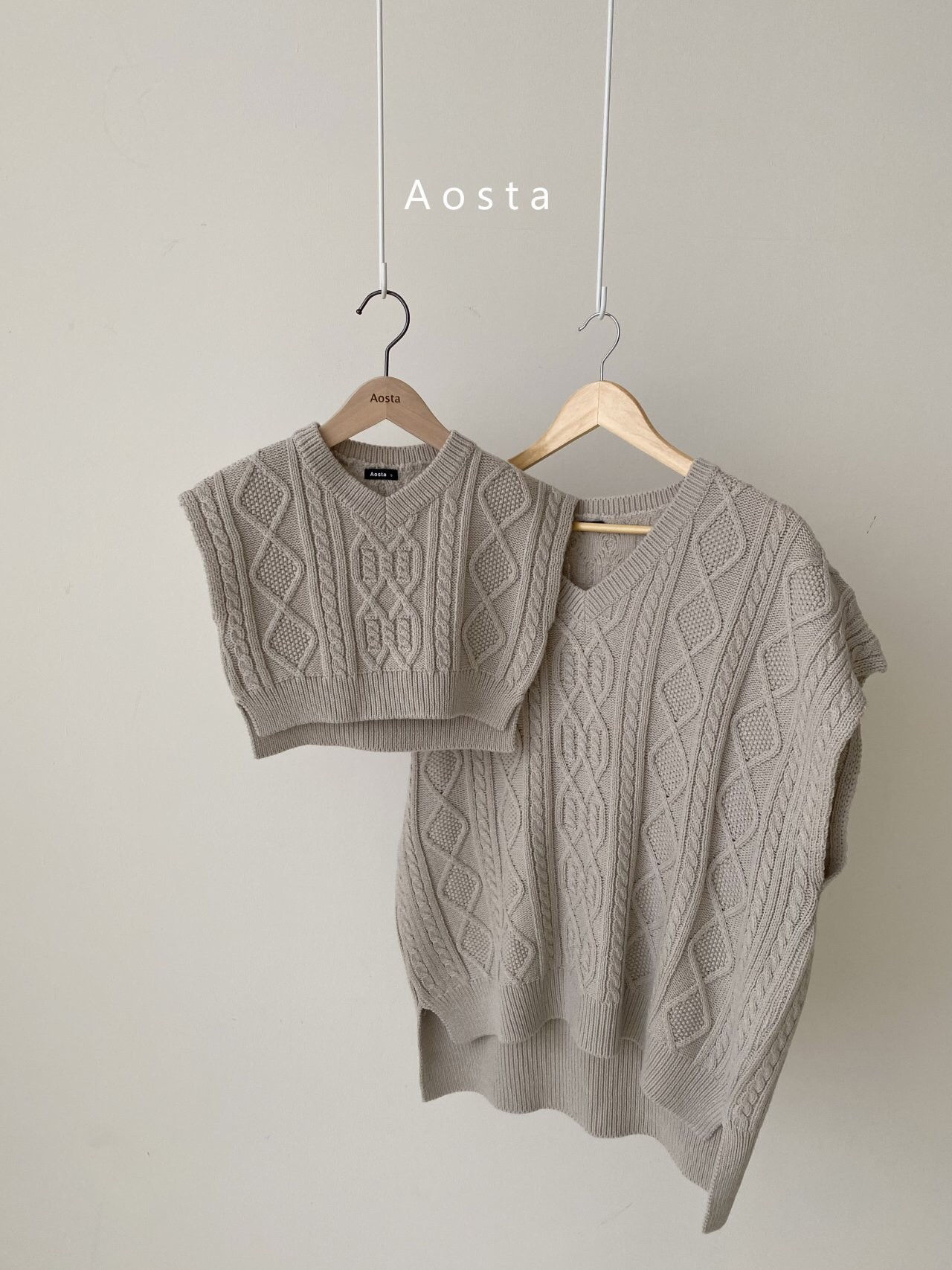 AOSTA - Korean Children Fashion - #Kfashion4kids - Mom Tweed Knit Vest - 11