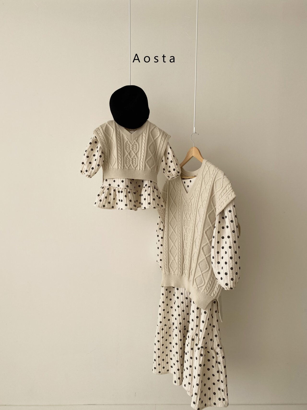 AOSTA - Korean Children Fashion - #Kfashion4kids - Mom Tweed Knit Vest - 7