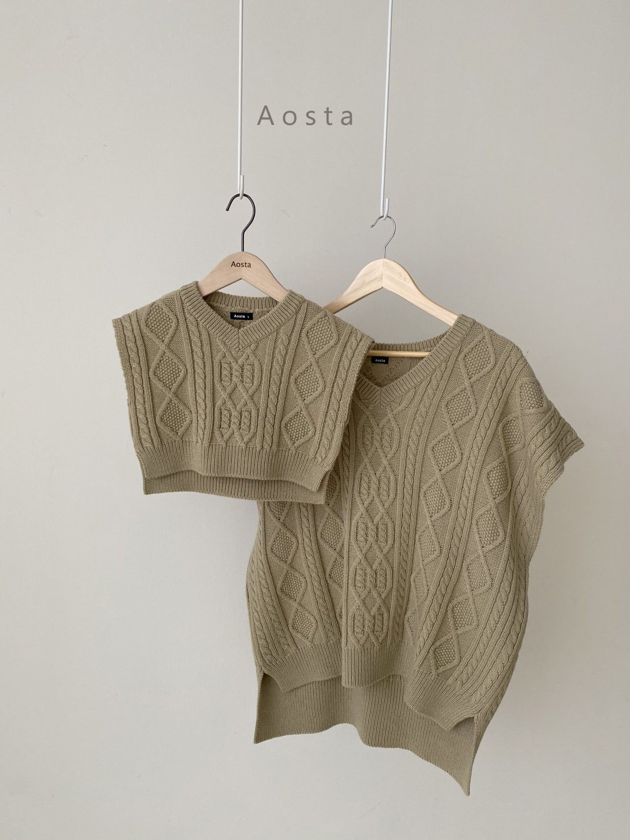 AOSTA - Korean Children Fashion - #Kfashion4kids - Mom Tweed Knit Vest - 8