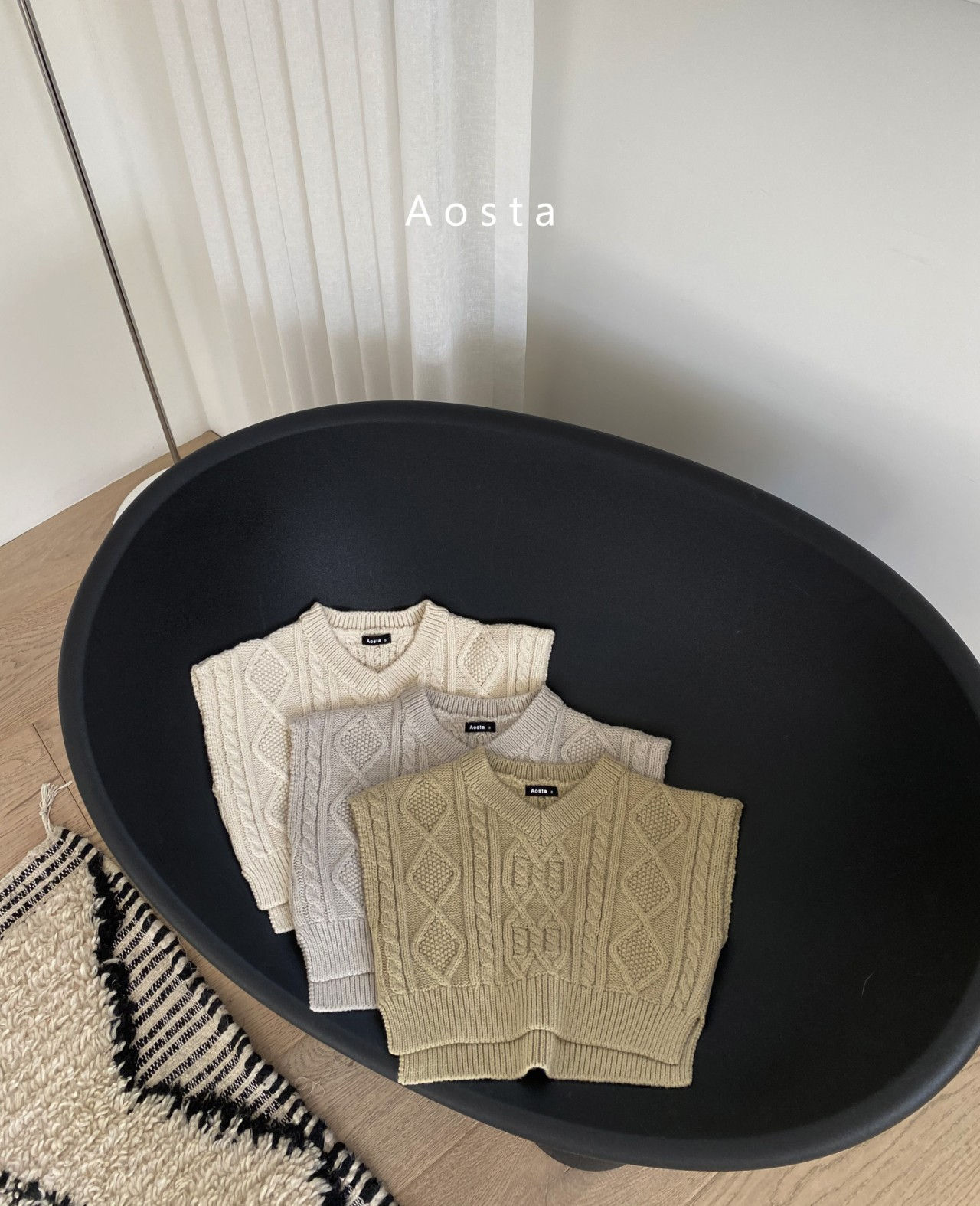 AOSTA - Korean Children Fashion - #Kfashion4kids - Tweed Knit Vest