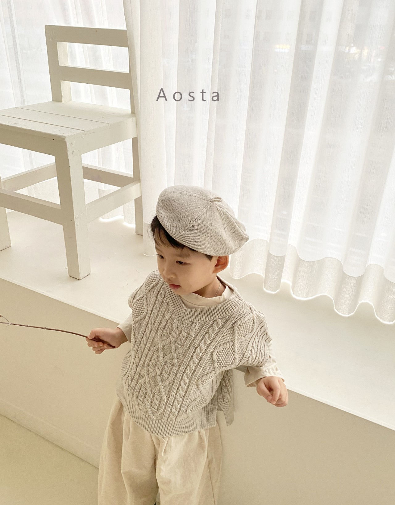 AOSTA - Korean Children Fashion - #Kfashion4kids - Tweed Knit Vest - 7