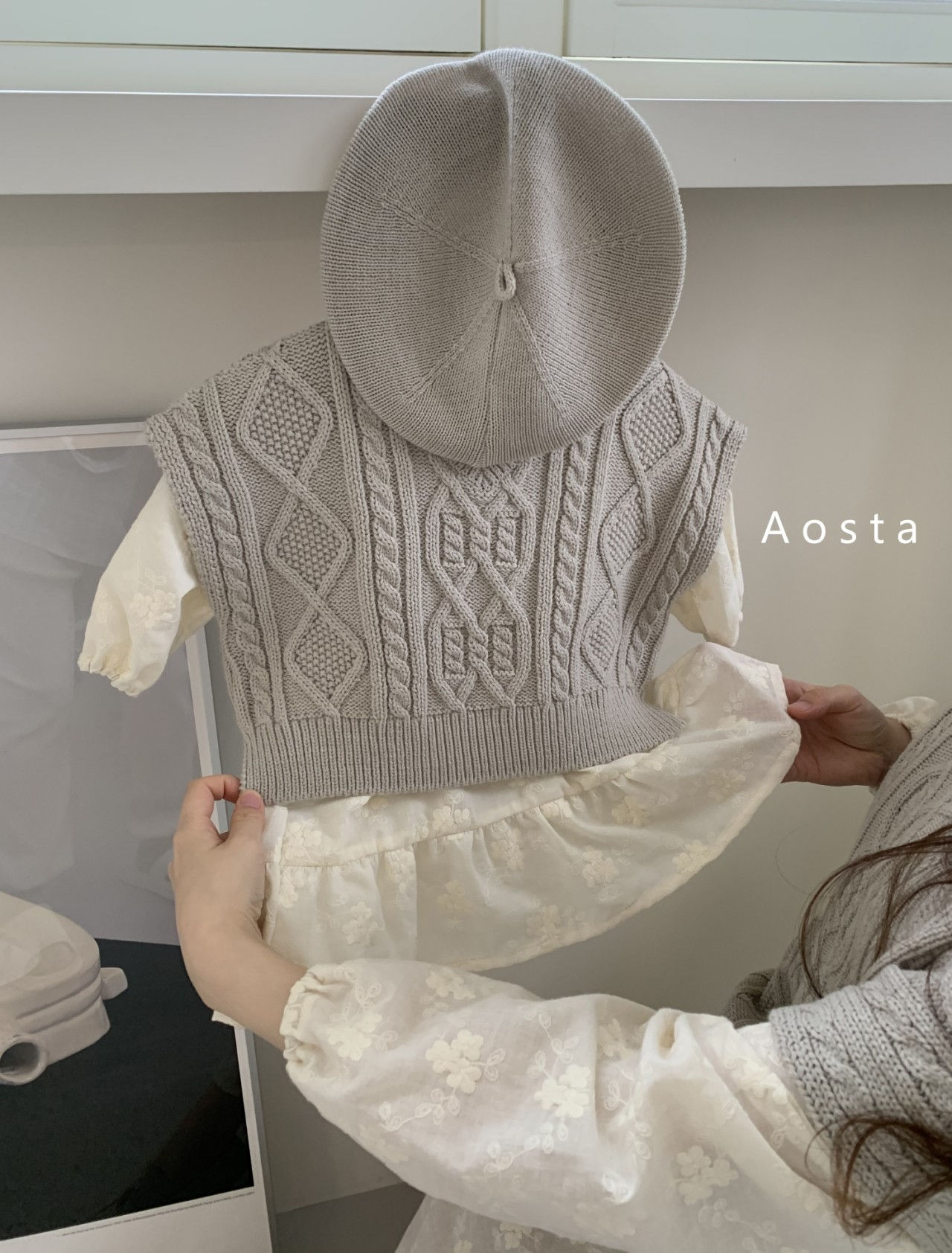 AOSTA - Korean Children Fashion - #Kfashion4kids - Tweed Knit Vest - 8