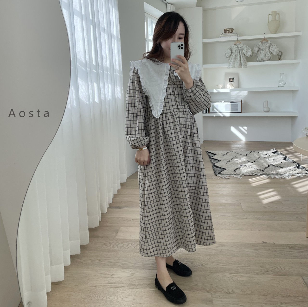 AOSTA - Korean Children Fashion - #Kfashion4kids - Bask Collar Mom One-piece - 12