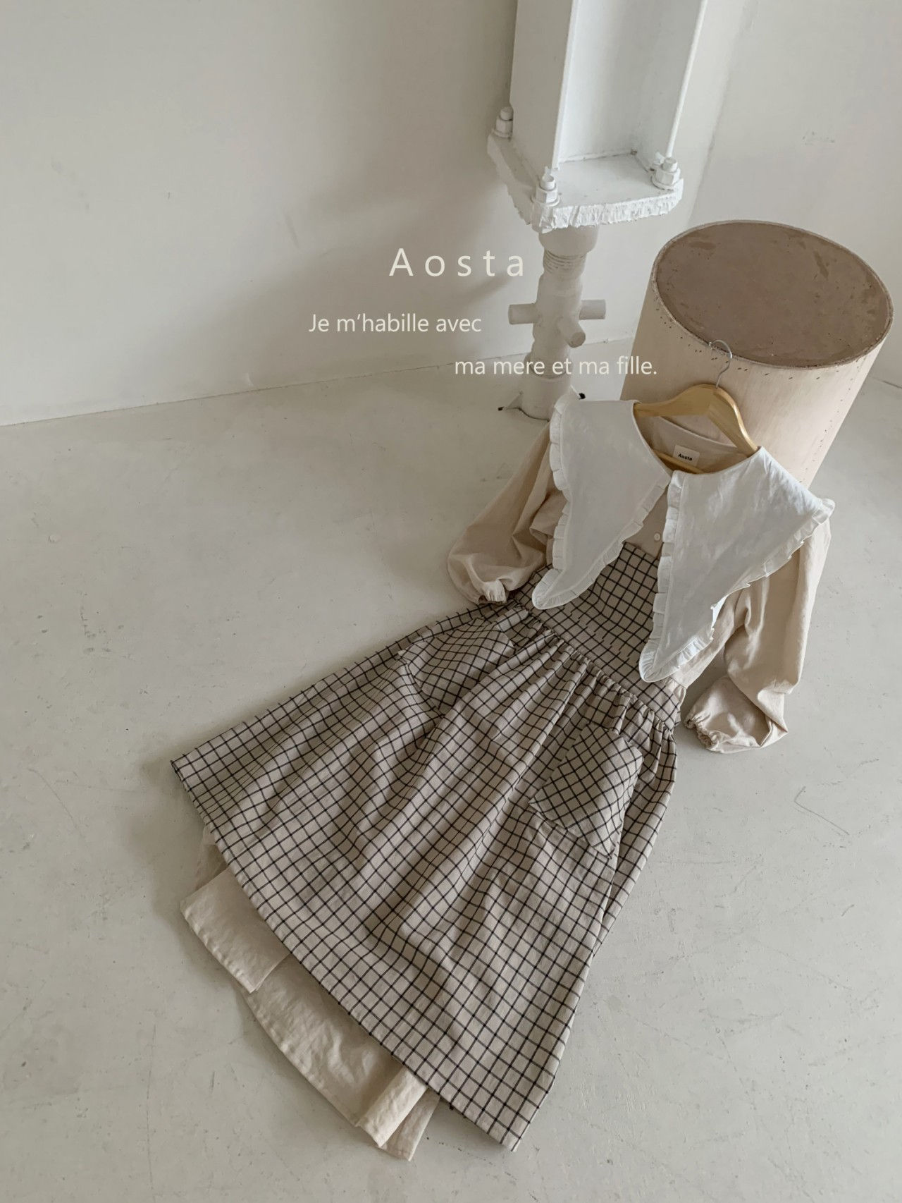 AOSTA - Korean Children Fashion - #Kfashion4kids - Bask Suspenders Mom Dress - 11