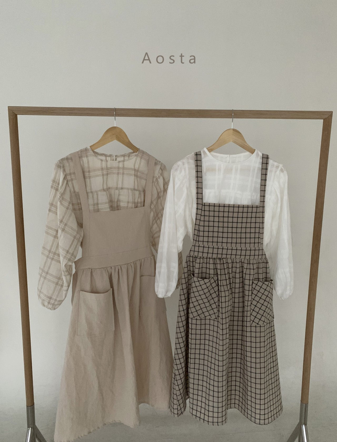 AOSTA - Korean Children Fashion - #Kfashion4kids - Bask Suspenders Mom Dress - 2