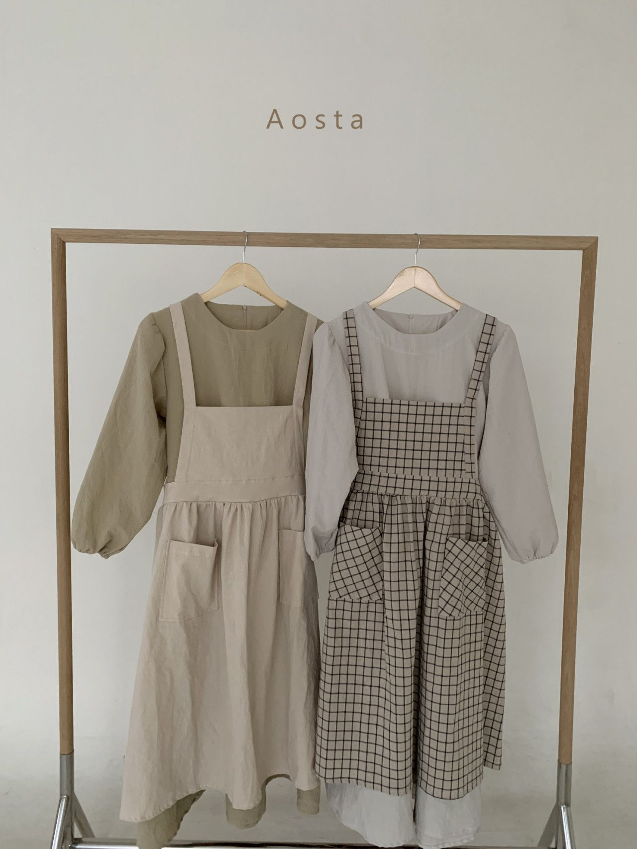 AOSTA - Korean Children Fashion - #Kfashion4kids - Bask Suspenders Mom Dress - 4
