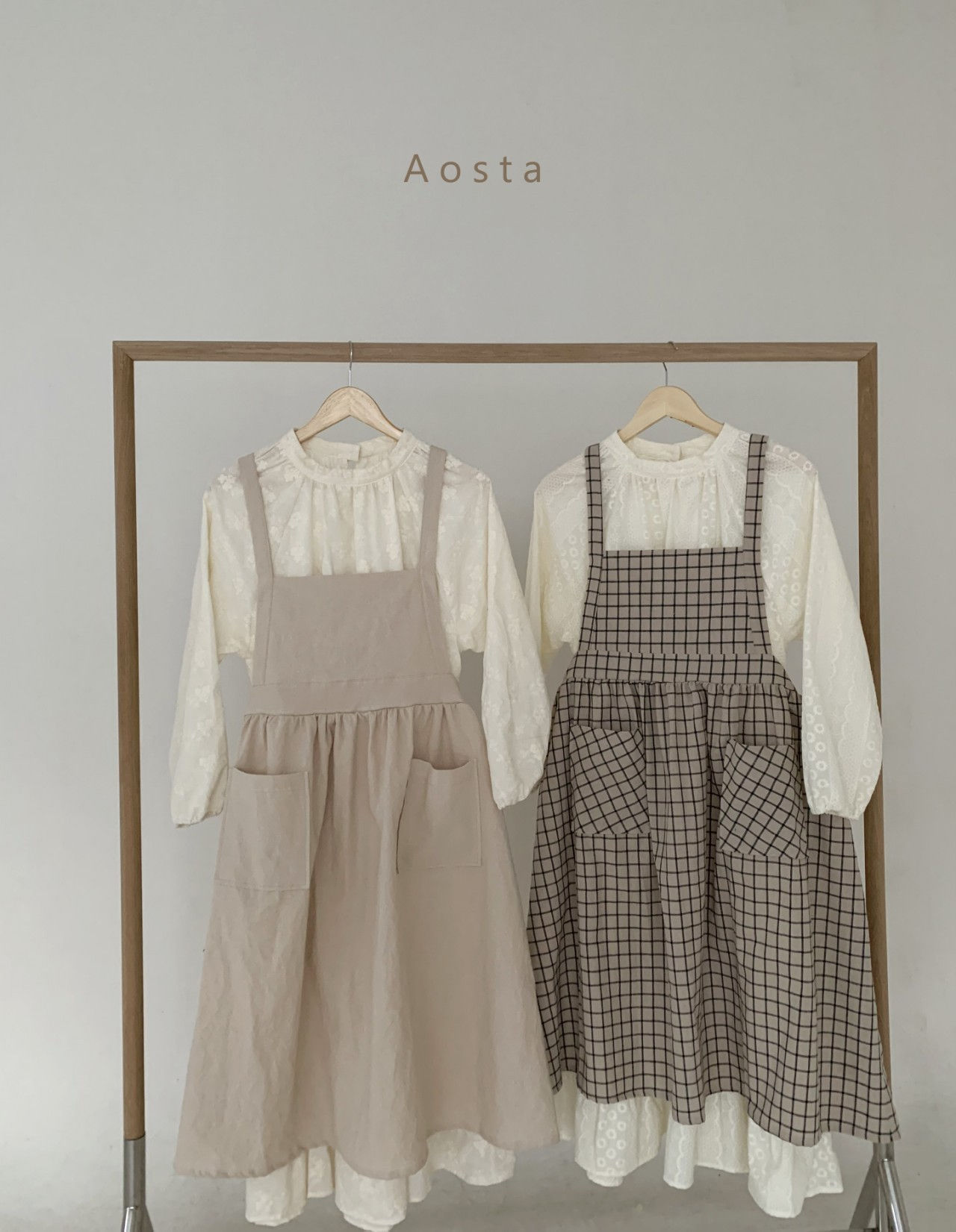 AOSTA - Korean Children Fashion - #Kfashion4kids - Bask Suspenders Mom Dress - 5
