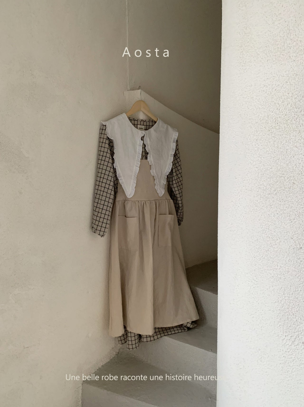 AOSTA - Korean Children Fashion - #Kfashion4kids - Bask Suspenders Mom Dress - 6
