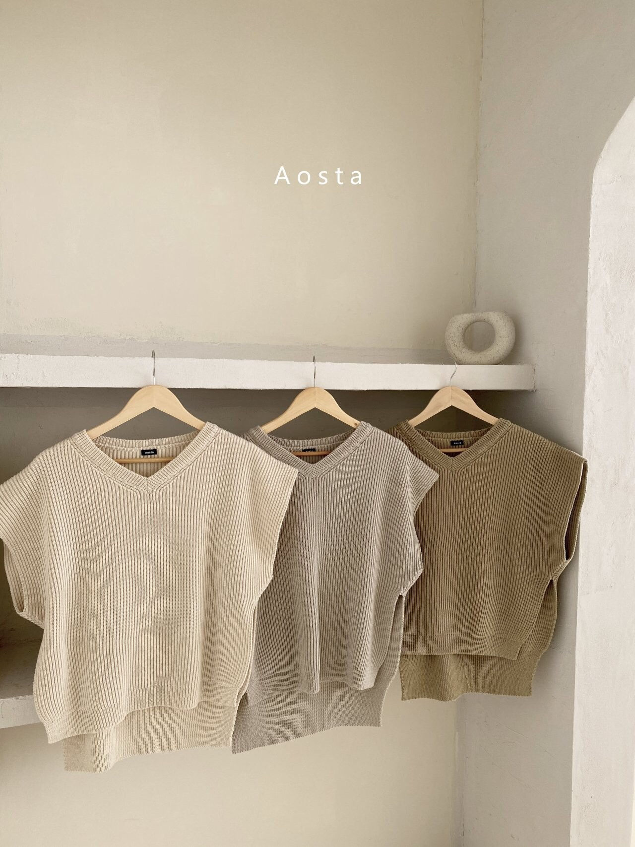 AOSTA - Korean Children Fashion - #Kfashion4kids - Mochi Knit Mom Vest - 10