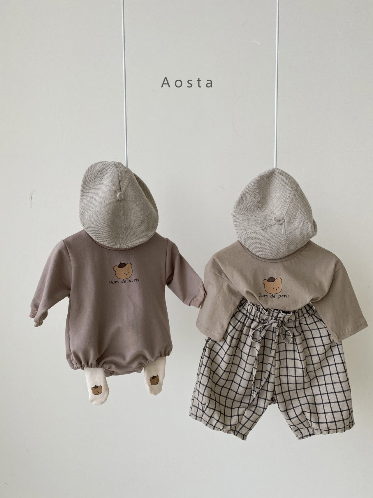 AOSTA - Korean Children Fashion - #Kfashion4kids - Parisien Bear Foot Leggings - 5