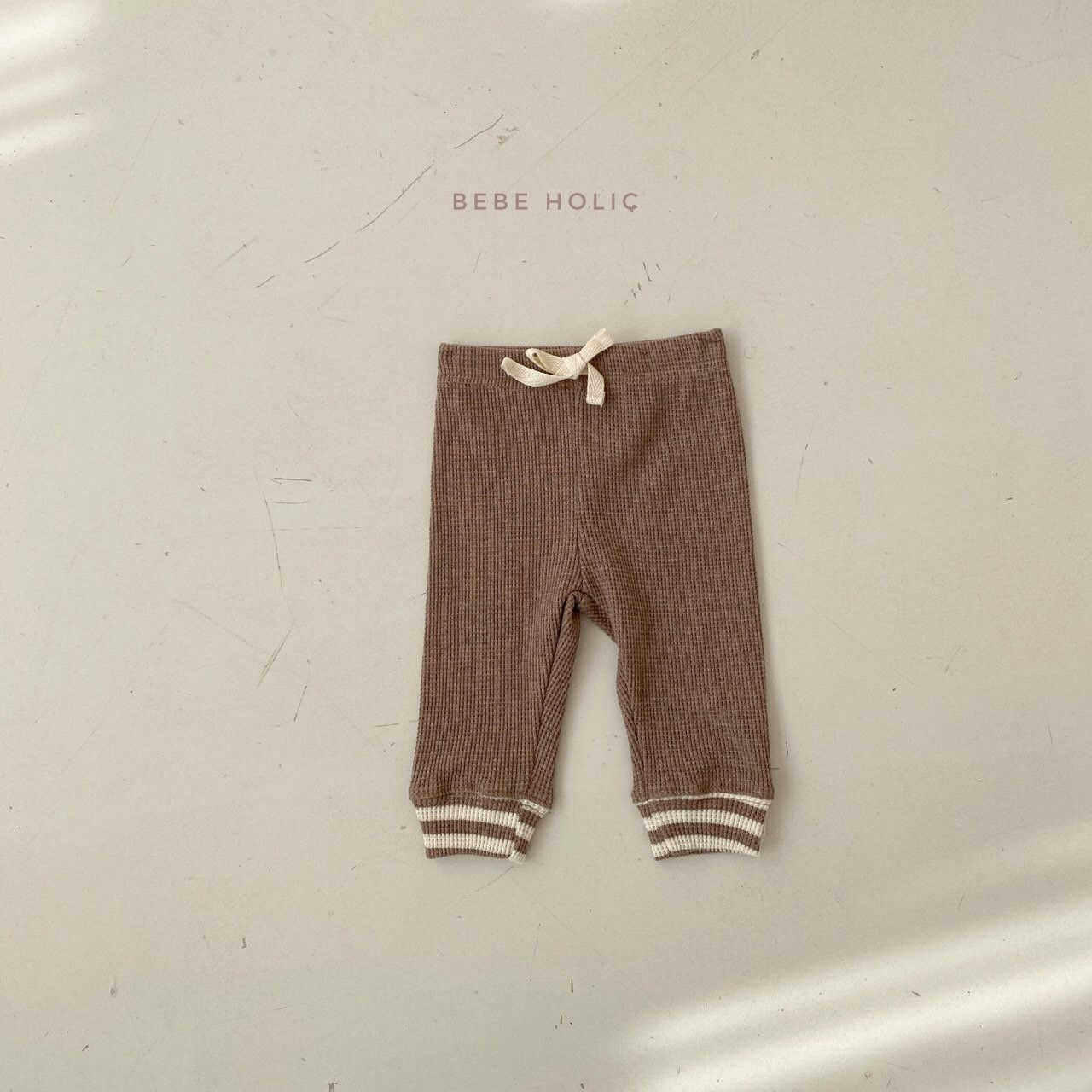 BEBE HOLIC - Korean Children Fashion - #Kfashion4kids - Waffle Solid Leggings - 4