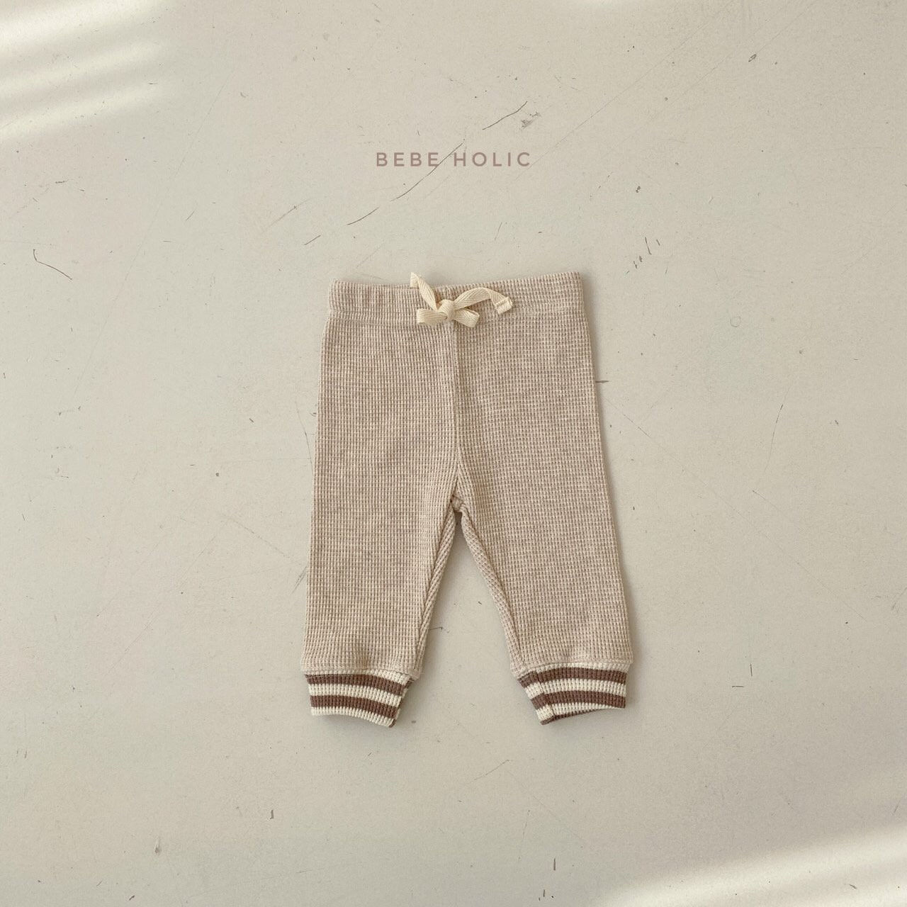 BEBE HOLIC - Korean Children Fashion - #Kfashion4kids - Waffle Solid Leggings - 5