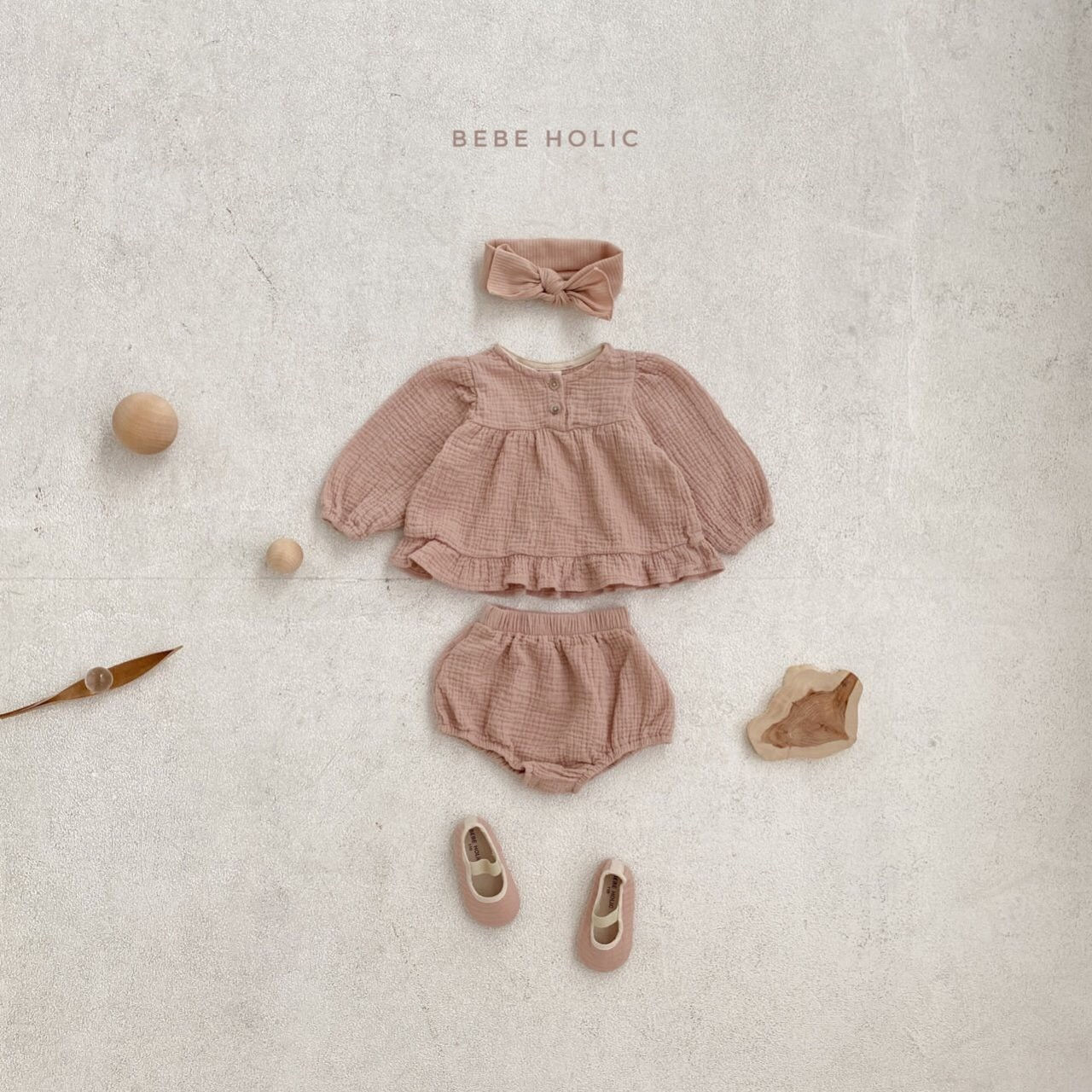 BEBE HOLIC - Korean Children Fashion - #Kfashion4kids - Two Button Blouse Bloomer Set - 3