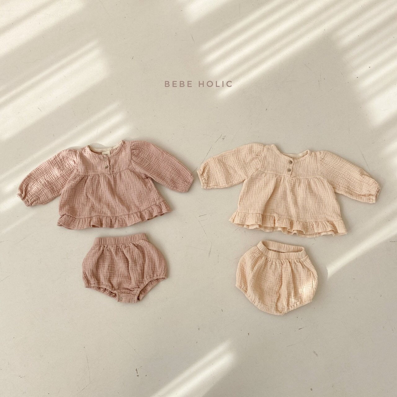 BEBE HOLIC - Korean Children Fashion - #Kfashion4kids - Two Button Blouse Bloomer Set - 5