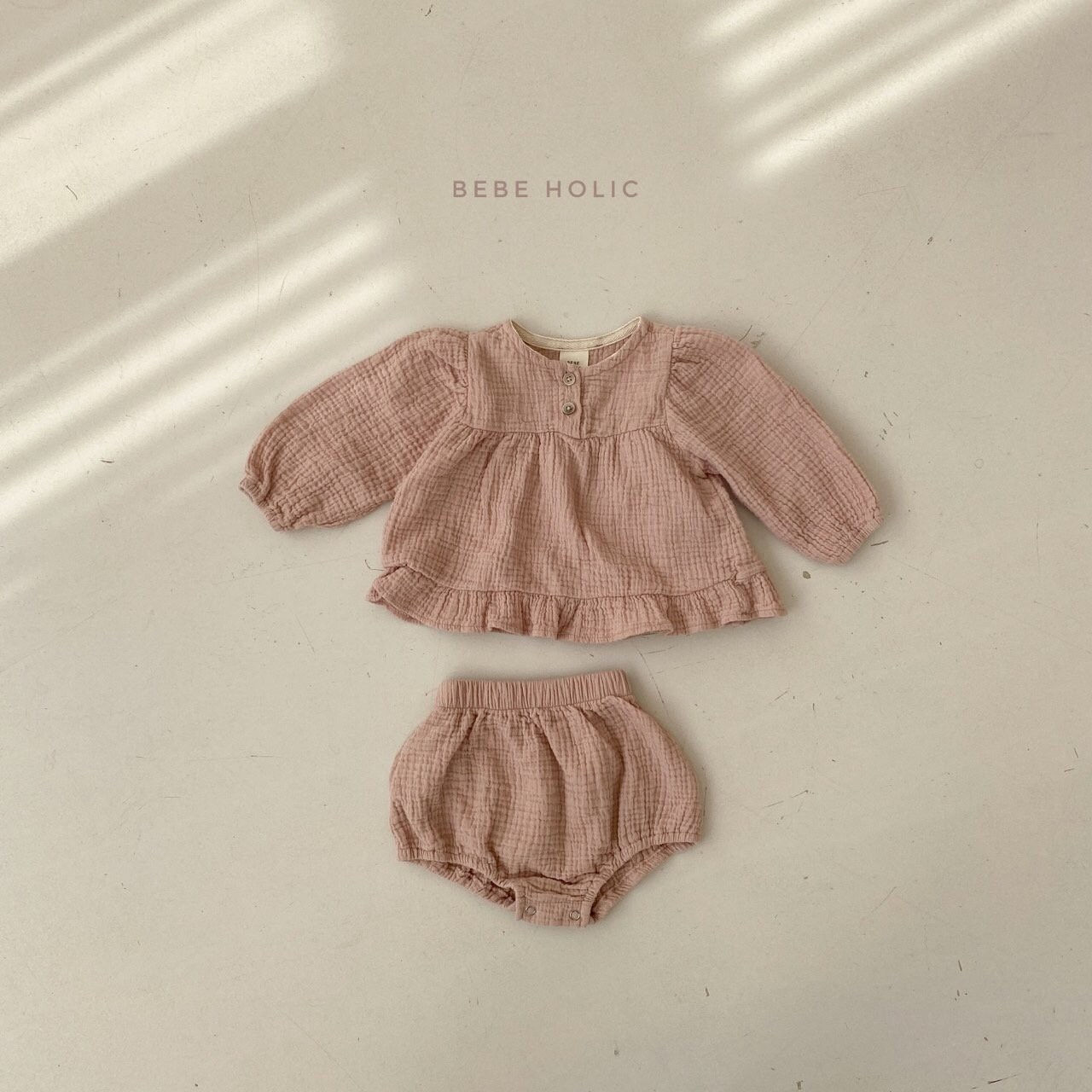 BEBE HOLIC - Korean Children Fashion - #Kfashion4kids - Two Button Blouse Bloomer Set - 9