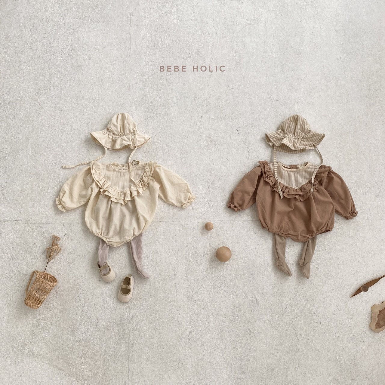 BEBE HOLIC - Korean Children Fashion - #Kfashion4kids - Double Frill Bodysuit