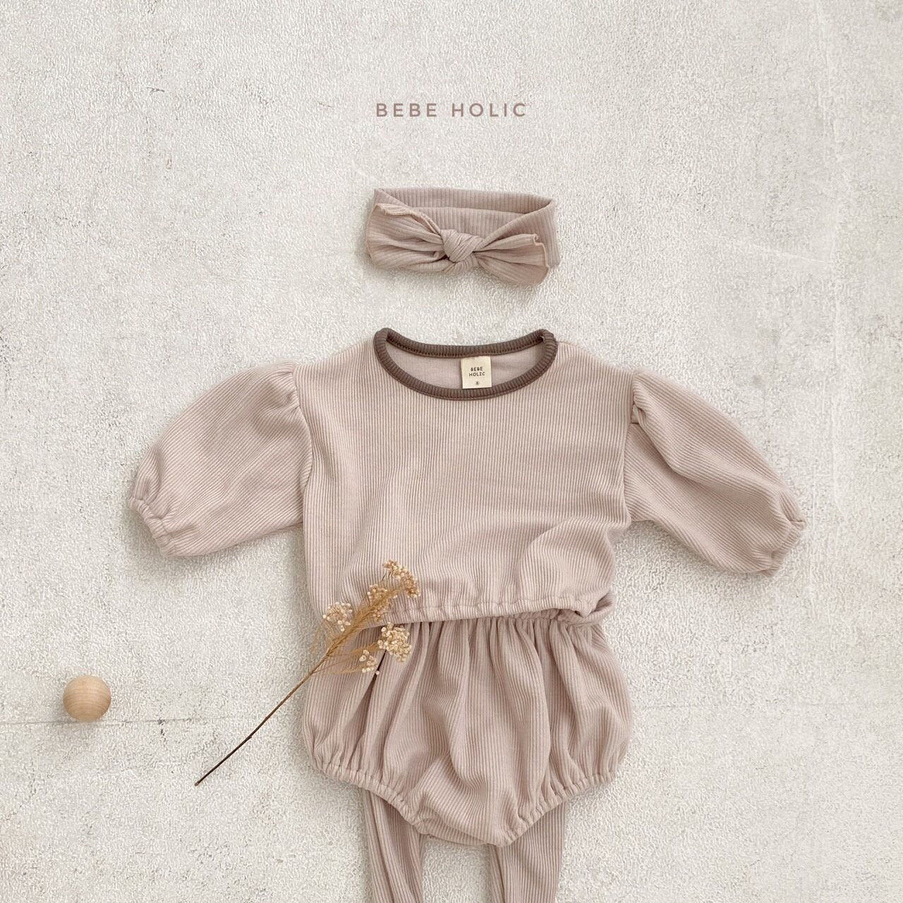BEBE HOLIC - Korean Children Fashion - #Kfashion4kids - Balloon Top Bloomer Set - 4
