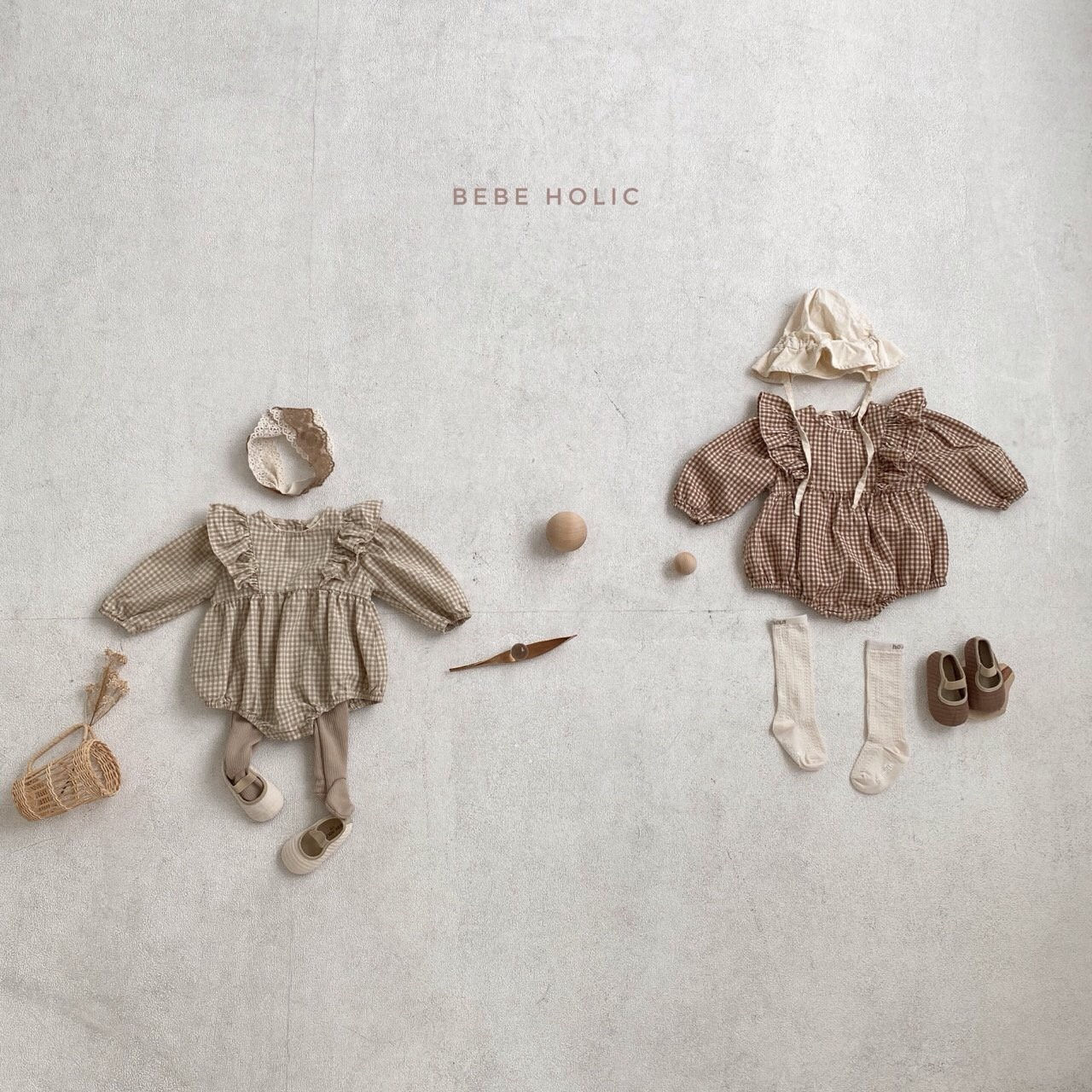 BEBE HOLIC - Korean Children Fashion - #Kfashion4kids - Roem Check Bodysuit