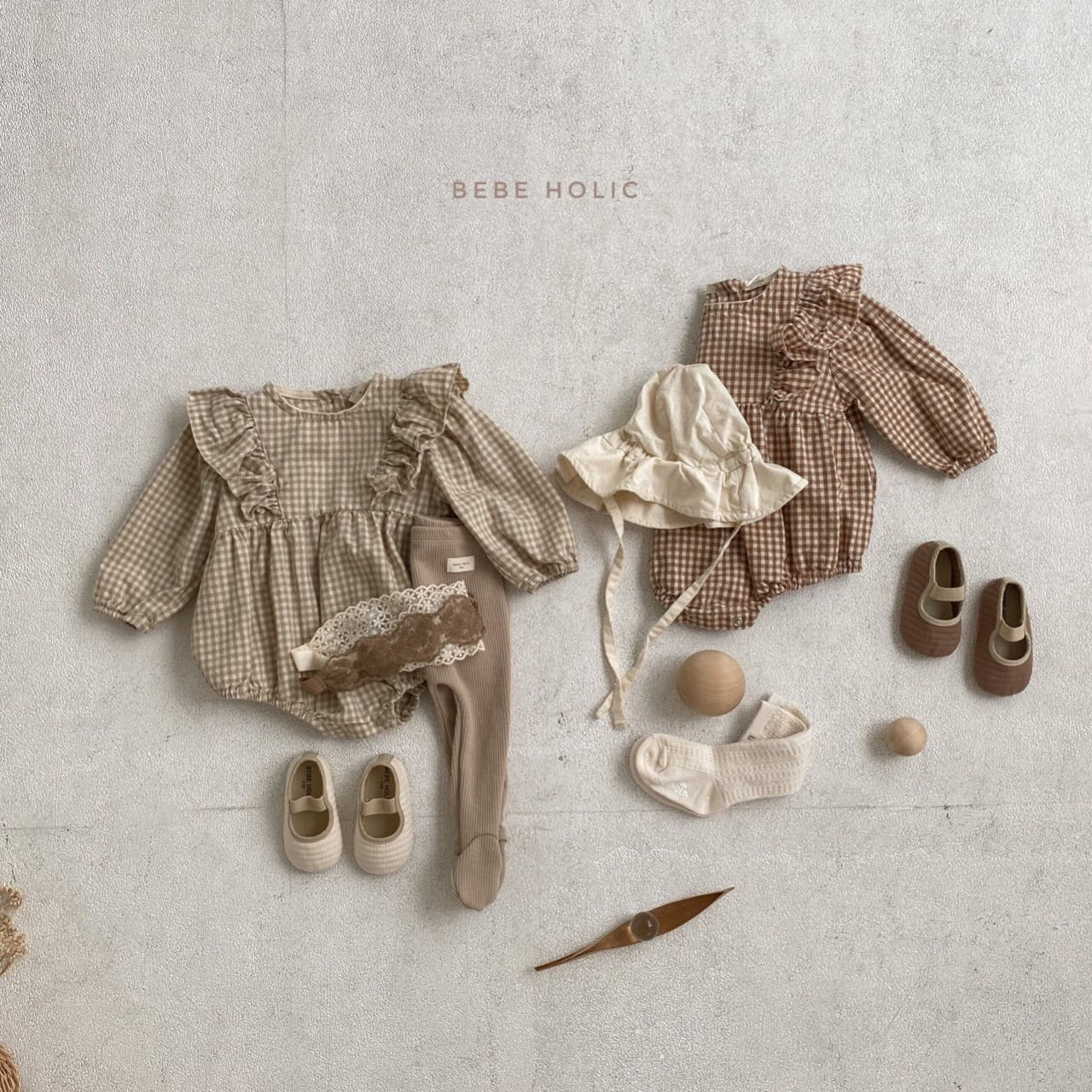 BEBE HOLIC - Korean Children Fashion - #Kfashion4kids - Roem Check Bodysuit - 2