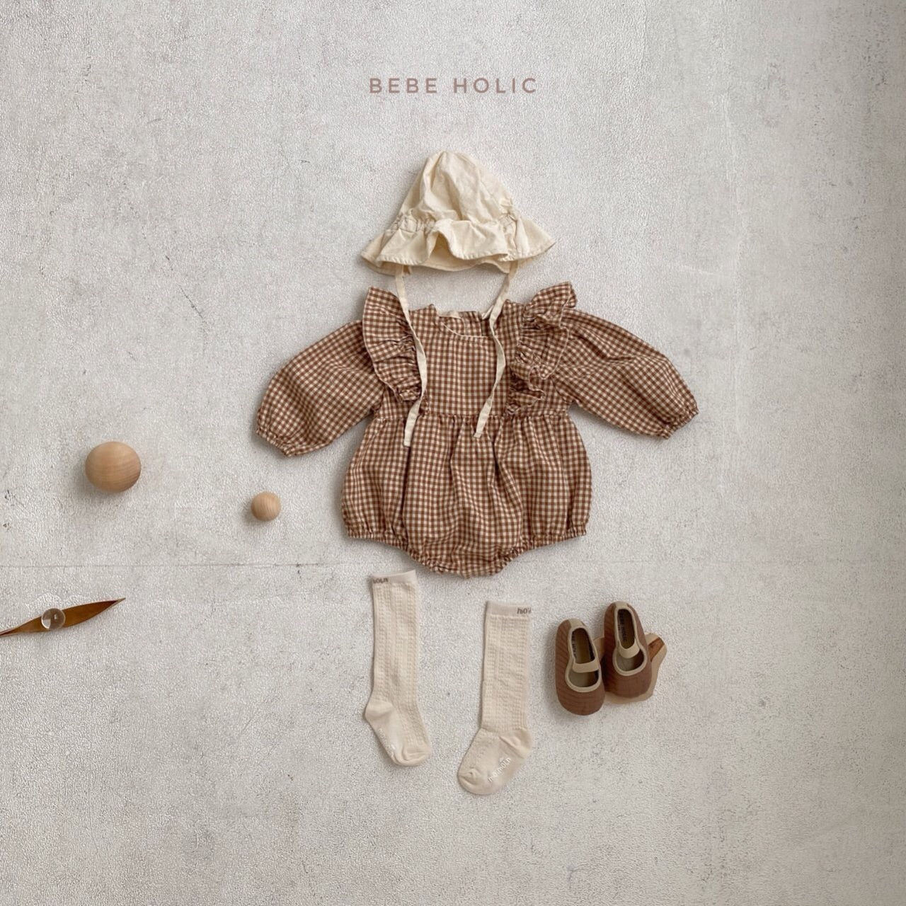 BEBE HOLIC - Korean Children Fashion - #Kfashion4kids - Roem Check Bodysuit - 3