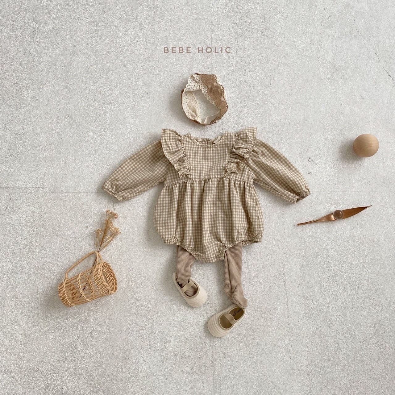 BEBE HOLIC - Korean Children Fashion - #Kfashion4kids - Roem Check Bodysuit - 5