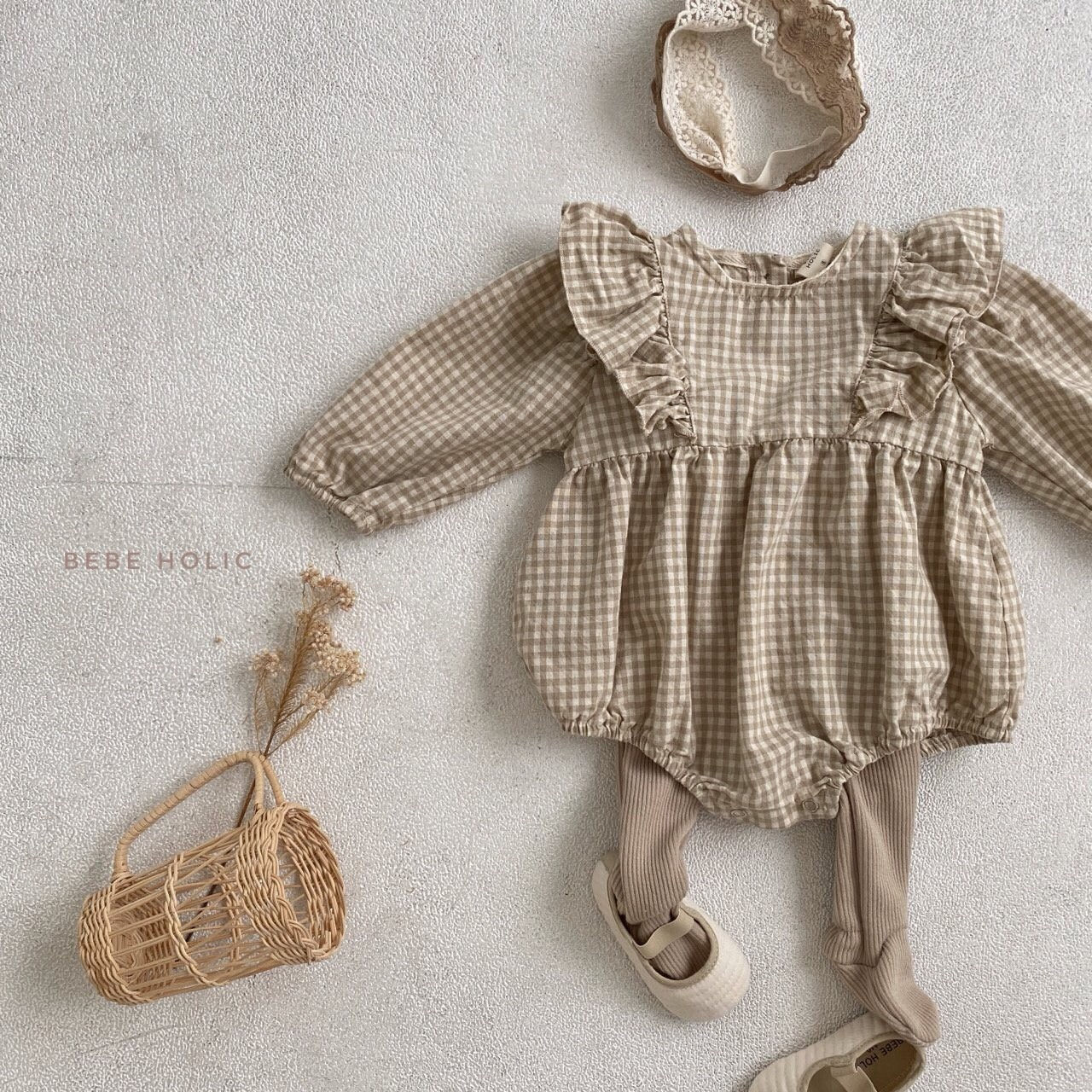 BEBE HOLIC - Korean Children Fashion - #Kfashion4kids - Roem Check Bodysuit - 6