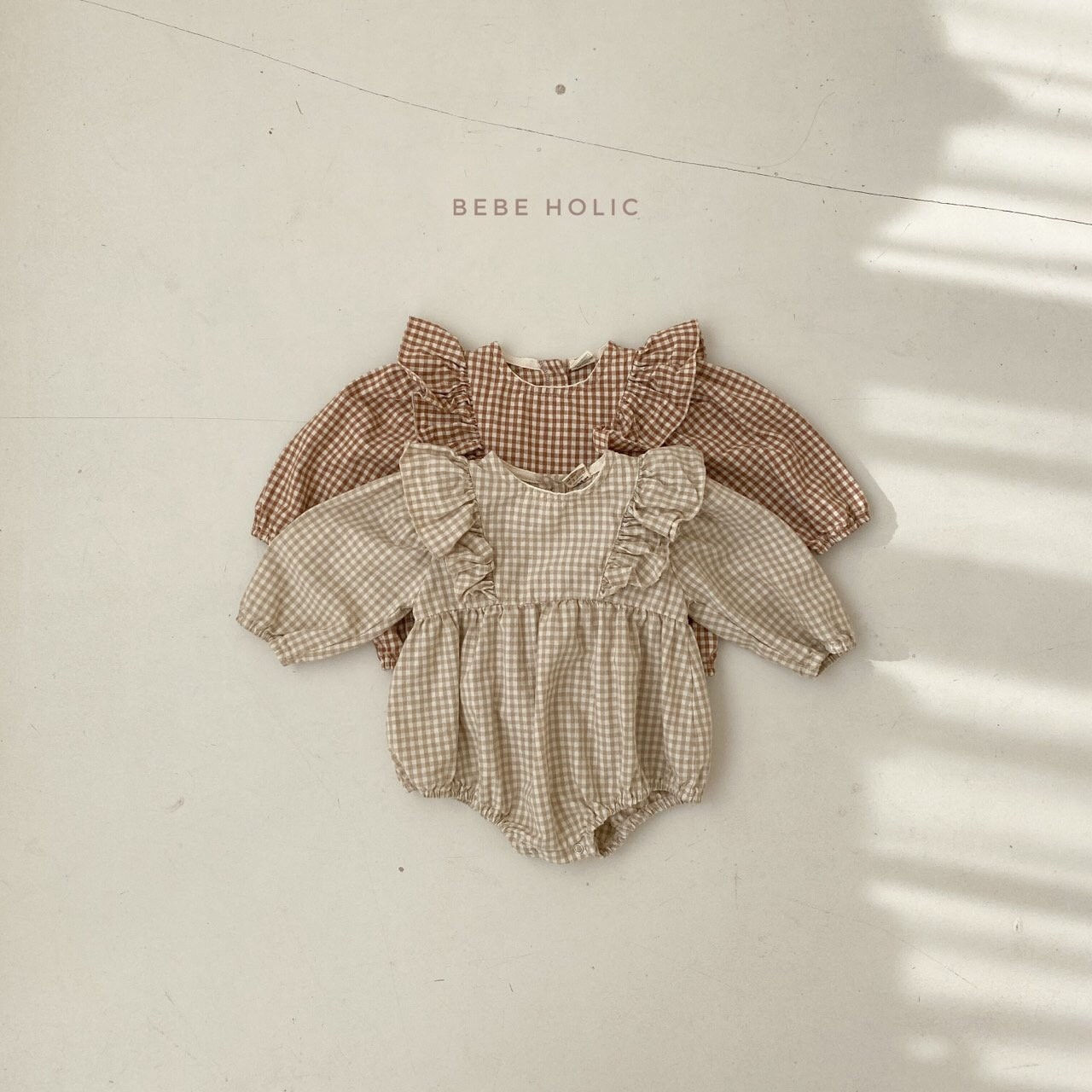 BEBE HOLIC - Korean Children Fashion - #Kfashion4kids - Roem Check Bodysuit - 7