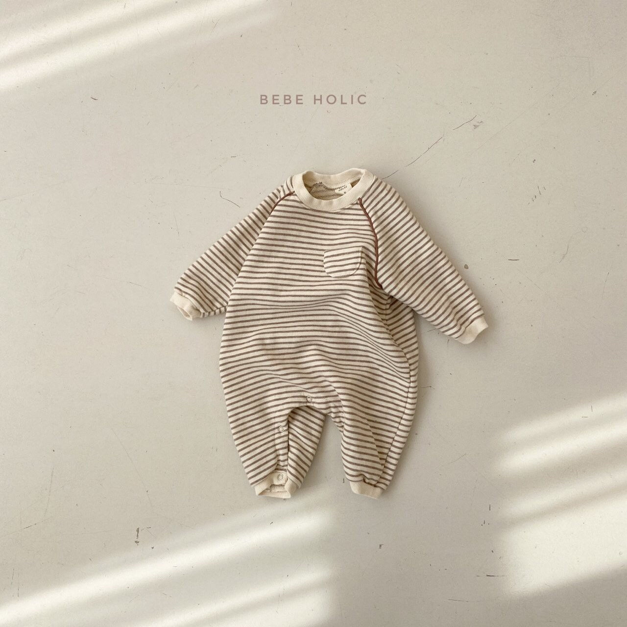 BEBE HOLIC - Korean Children Fashion - #Kfashion4kids - Stripe Raglan Bodysuit - 10