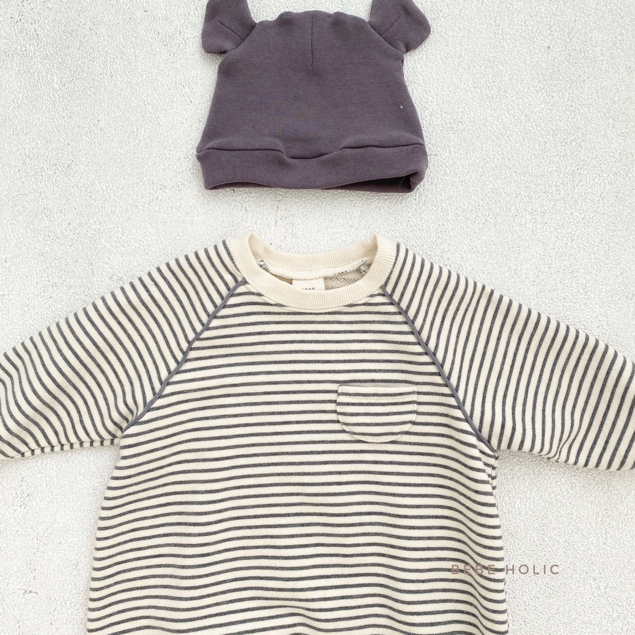 BEBE HOLIC - Korean Children Fashion - #Kfashion4kids - Stripe Raglan Bodysuit - 4