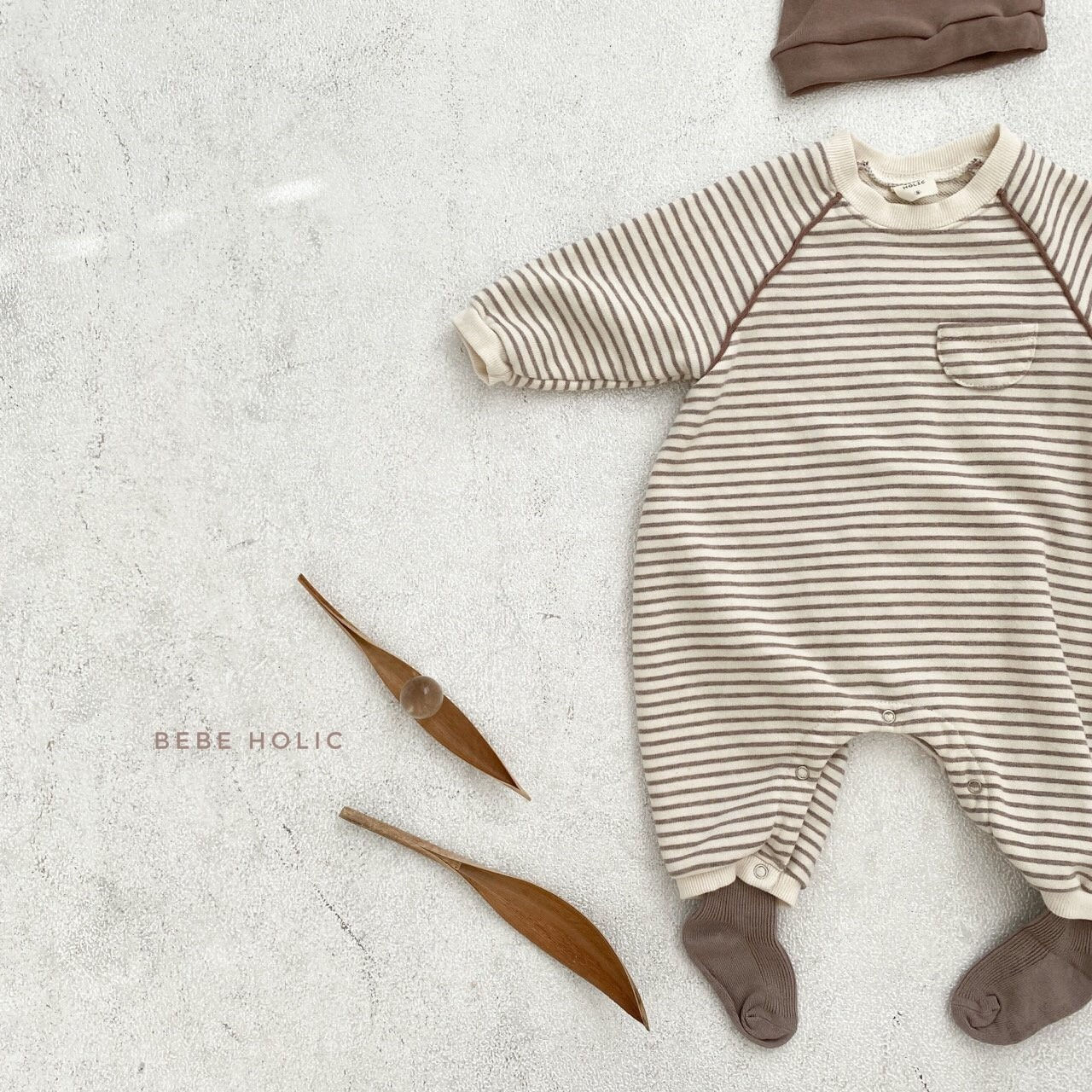 BEBE HOLIC - Korean Children Fashion - #Kfashion4kids - Stripe Raglan Bodysuit - 6
