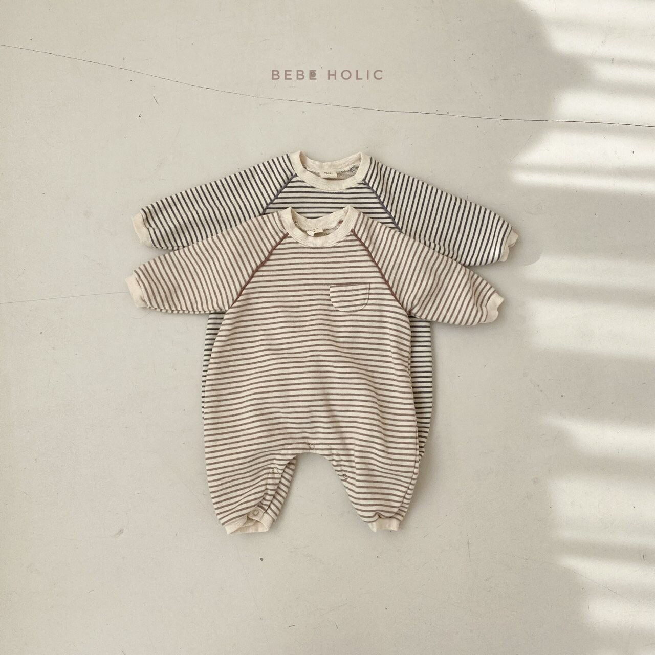 BEBE HOLIC - Korean Children Fashion - #Kfashion4kids - Stripe Raglan Bodysuit - 7