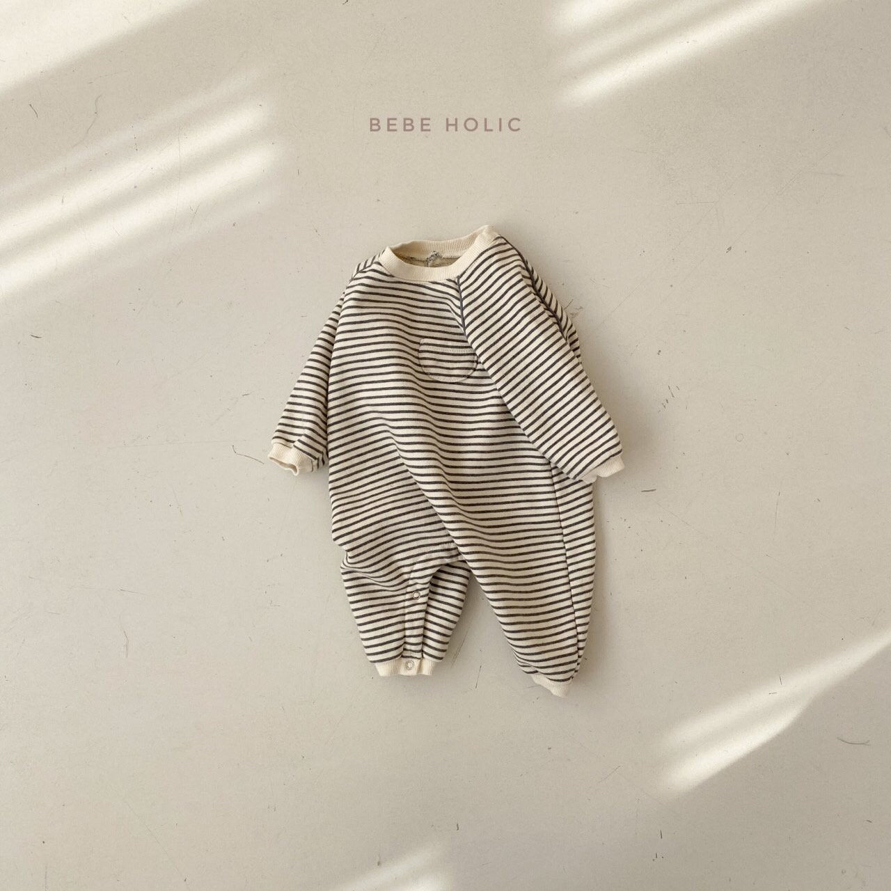 BEBE HOLIC - Korean Children Fashion - #Kfashion4kids - Stripe Raglan Bodysuit - 9
