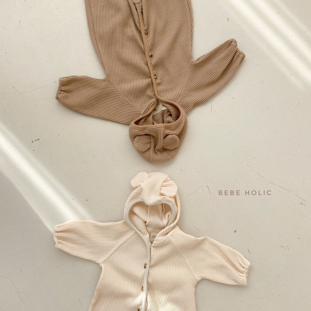 BEBE HOLIC - Korean Children Fashion - #Kfashion4kids - Waffle Bear Bodysuit - 8