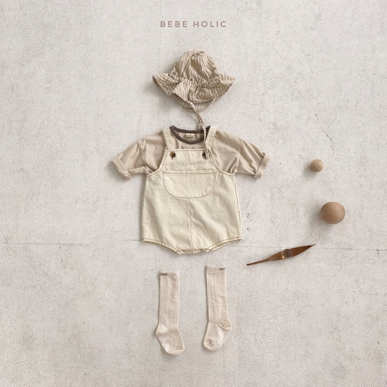 BEBE HOLIC - Korean Children Fashion - #Kfashion4kids - Pie Suspender Bodysuit - 3