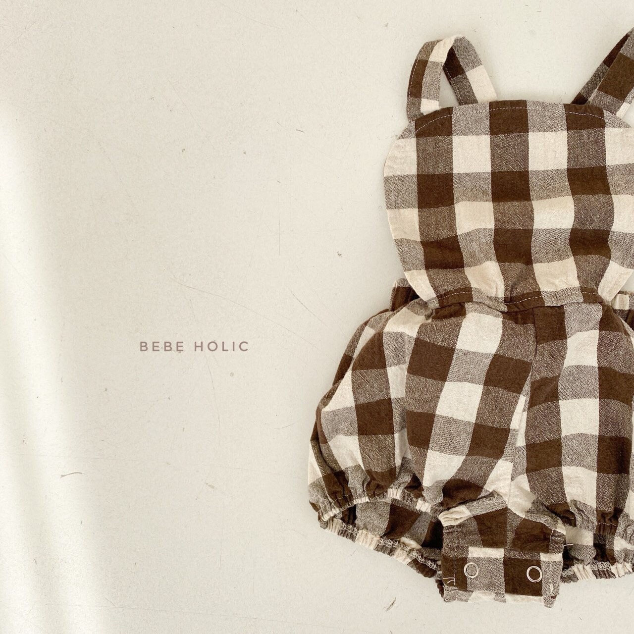 BEBE HOLIC - Korean Children Fashion - #Kfashion4kids - Cony Check Suspender Bodysuit - 10