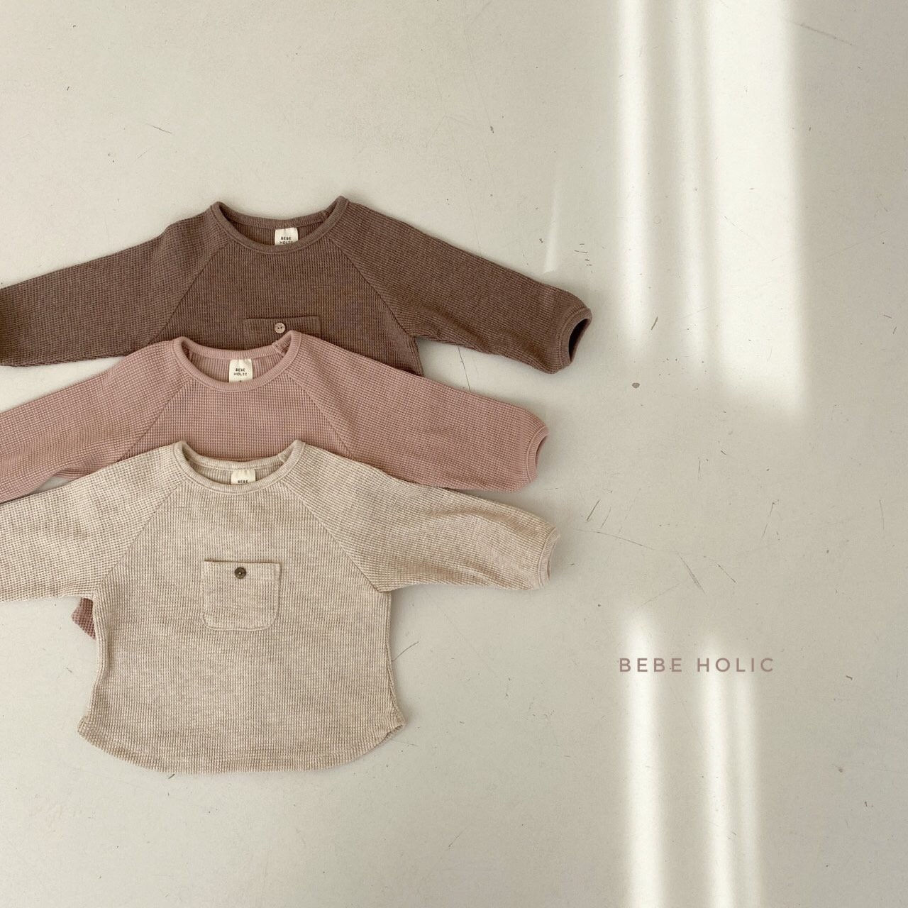 BEBE HOLIC - Korean Children Fashion - #Kfashion4kids - Waffle Pocket Tee - 2
